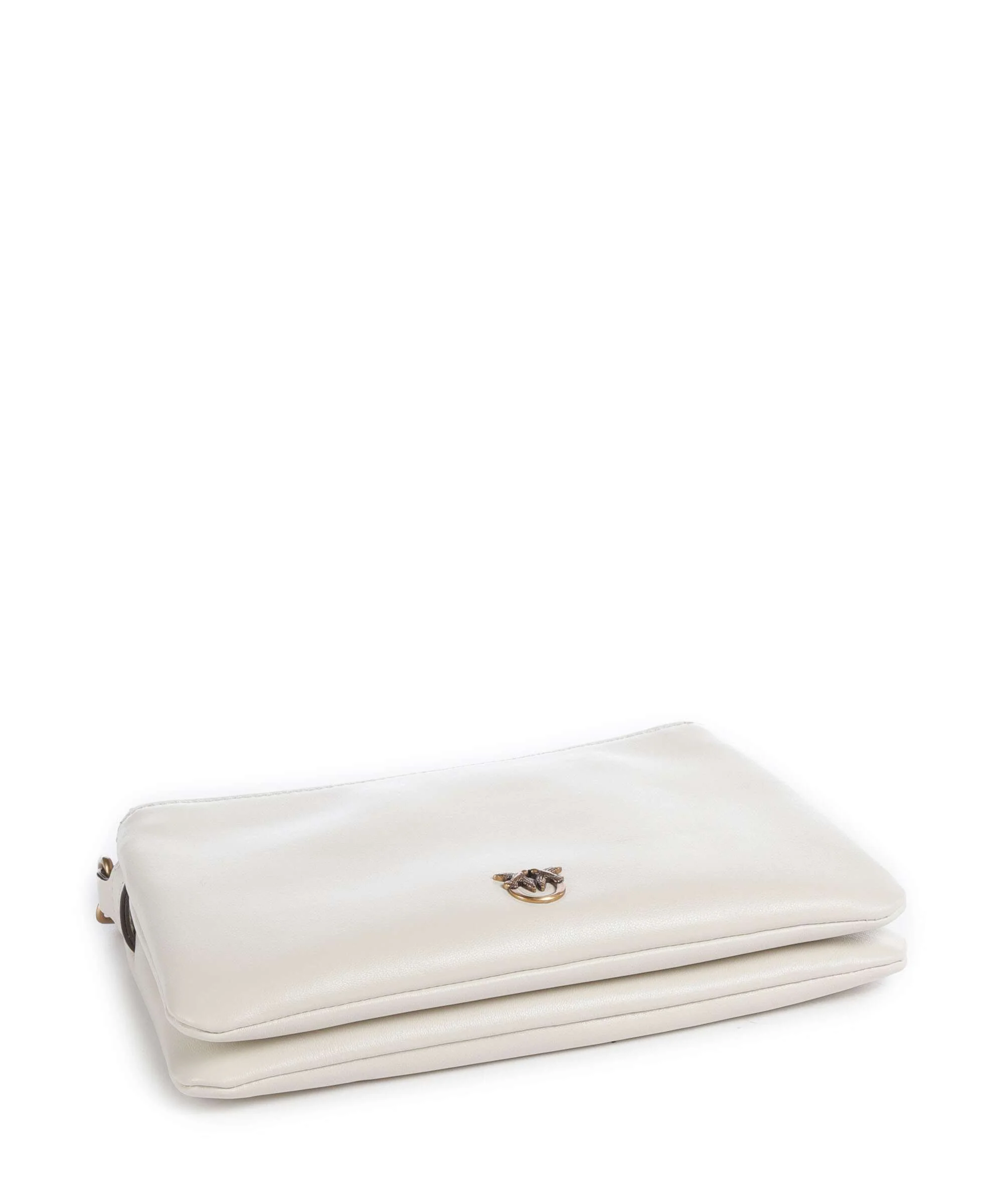 Pinko Double Mini Shoulder bag bianco seta/antique gold - Image 5