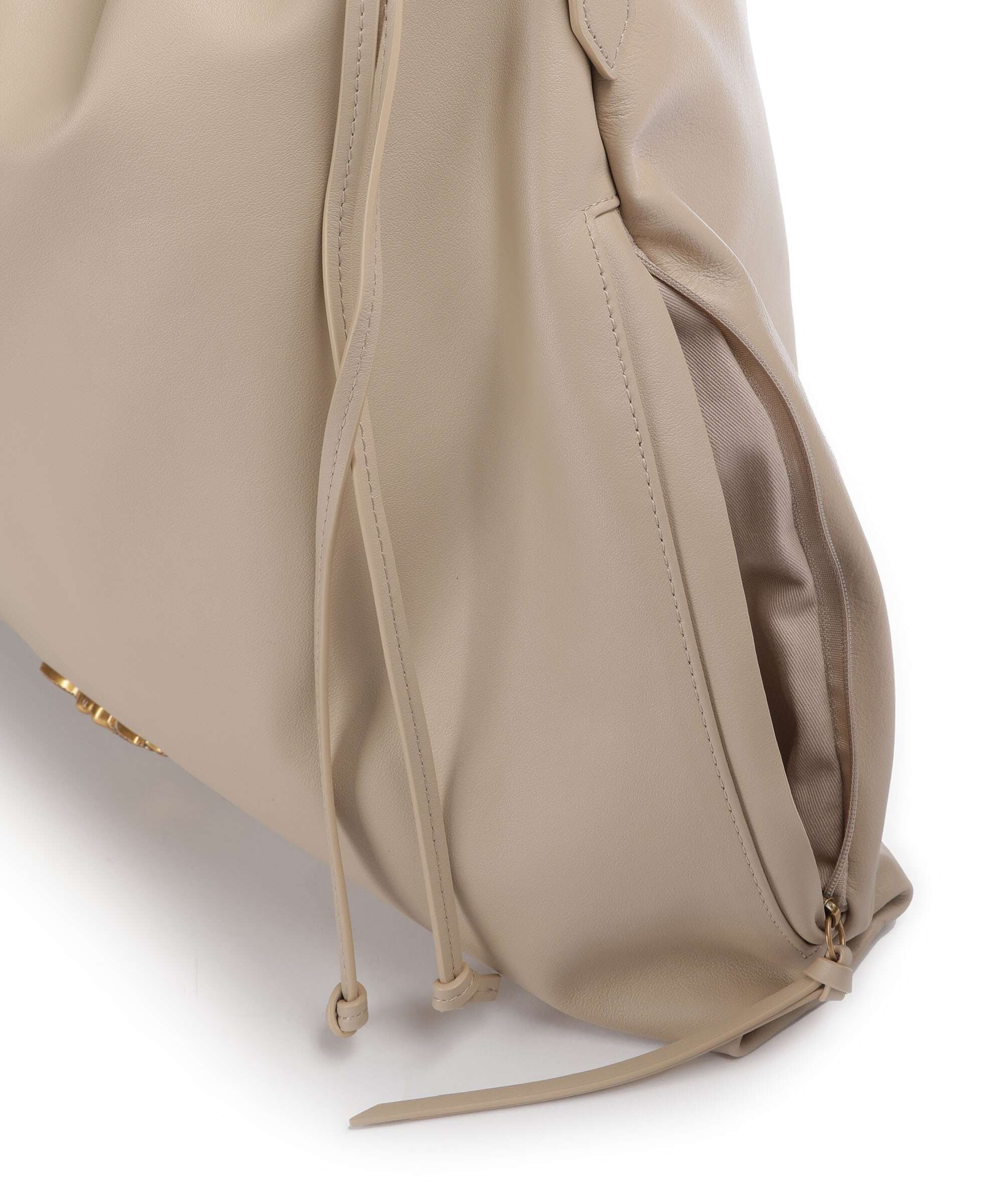 Pinko Extra Slouchy Bucket bag beige/grigio fumo/antique gold - Image 4