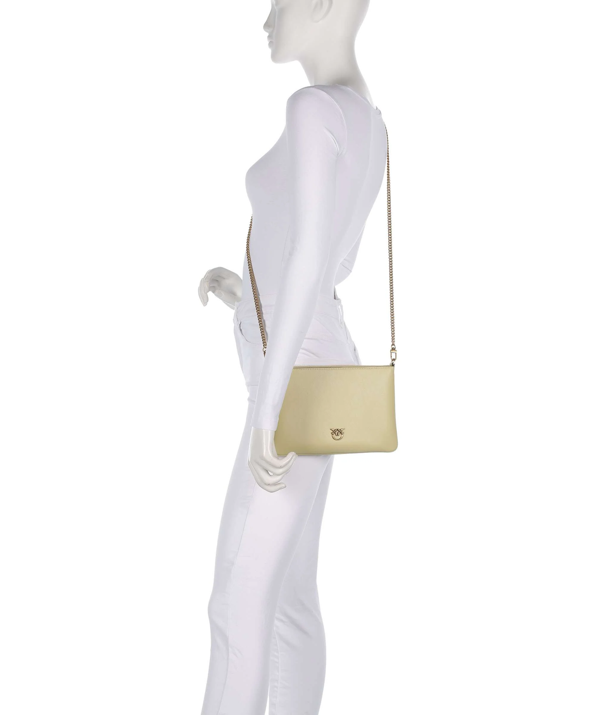 Pinko Flat Classic Crossbody bag giallo vaniglia/antique gold - Image 3