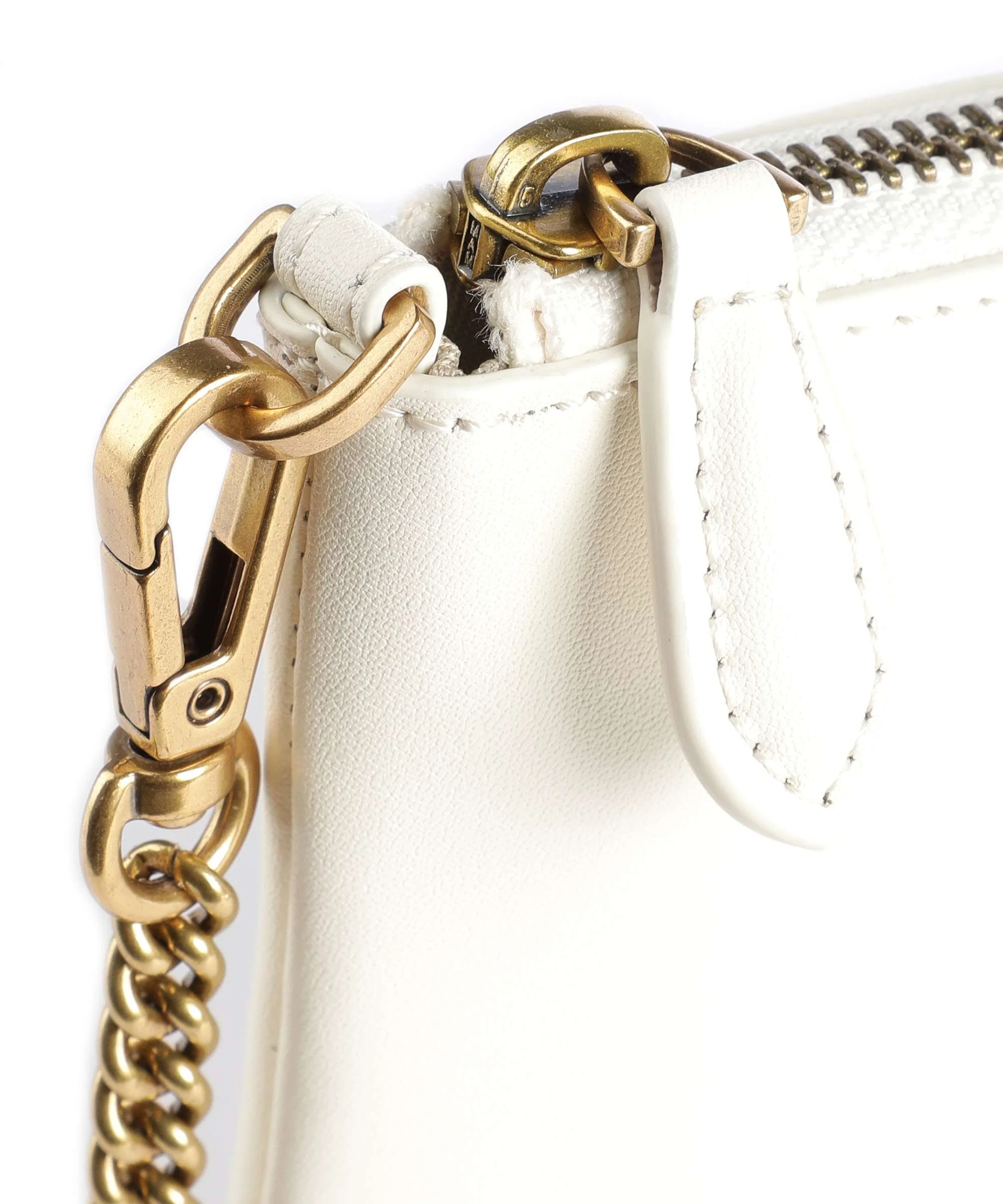 Pinko Flat Classic Crossbody bag bianco seta/antique gold - Image 4