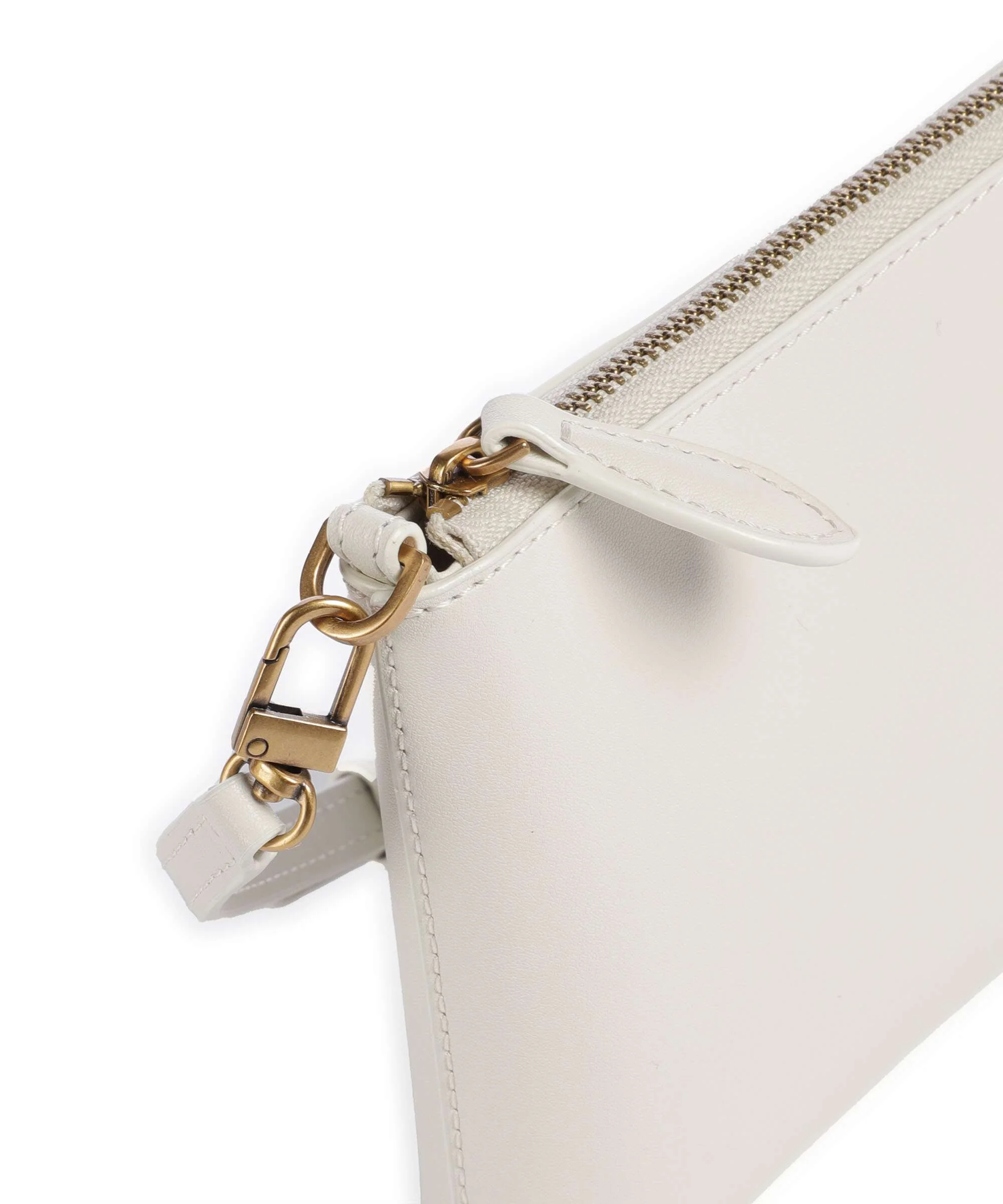 Pinko Flat Mini Crossbody bag bianco seta/antique gold - Image 4