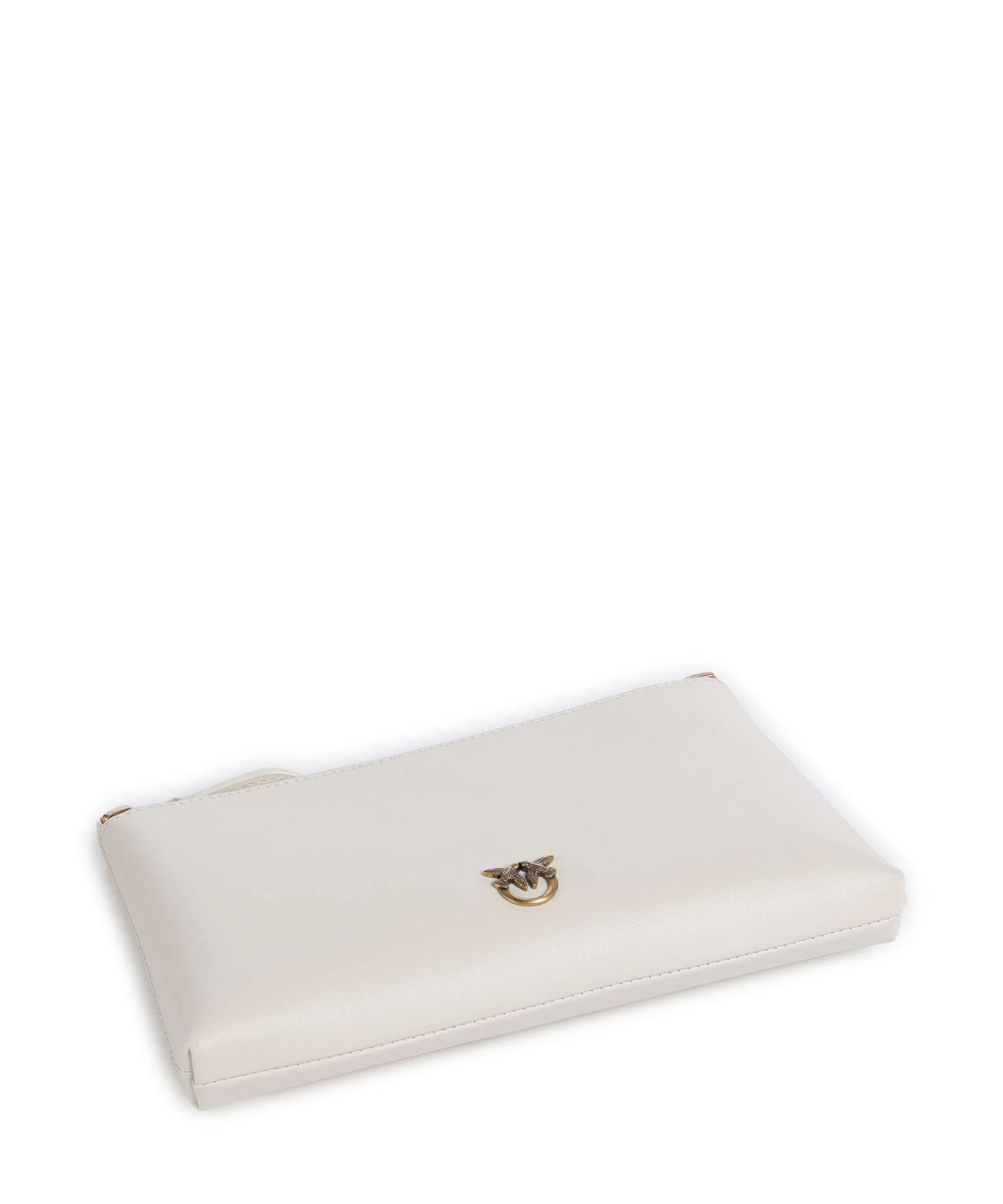 Pinko Flat Mini Crossbody bag bianco seta/antique gold - Image 5