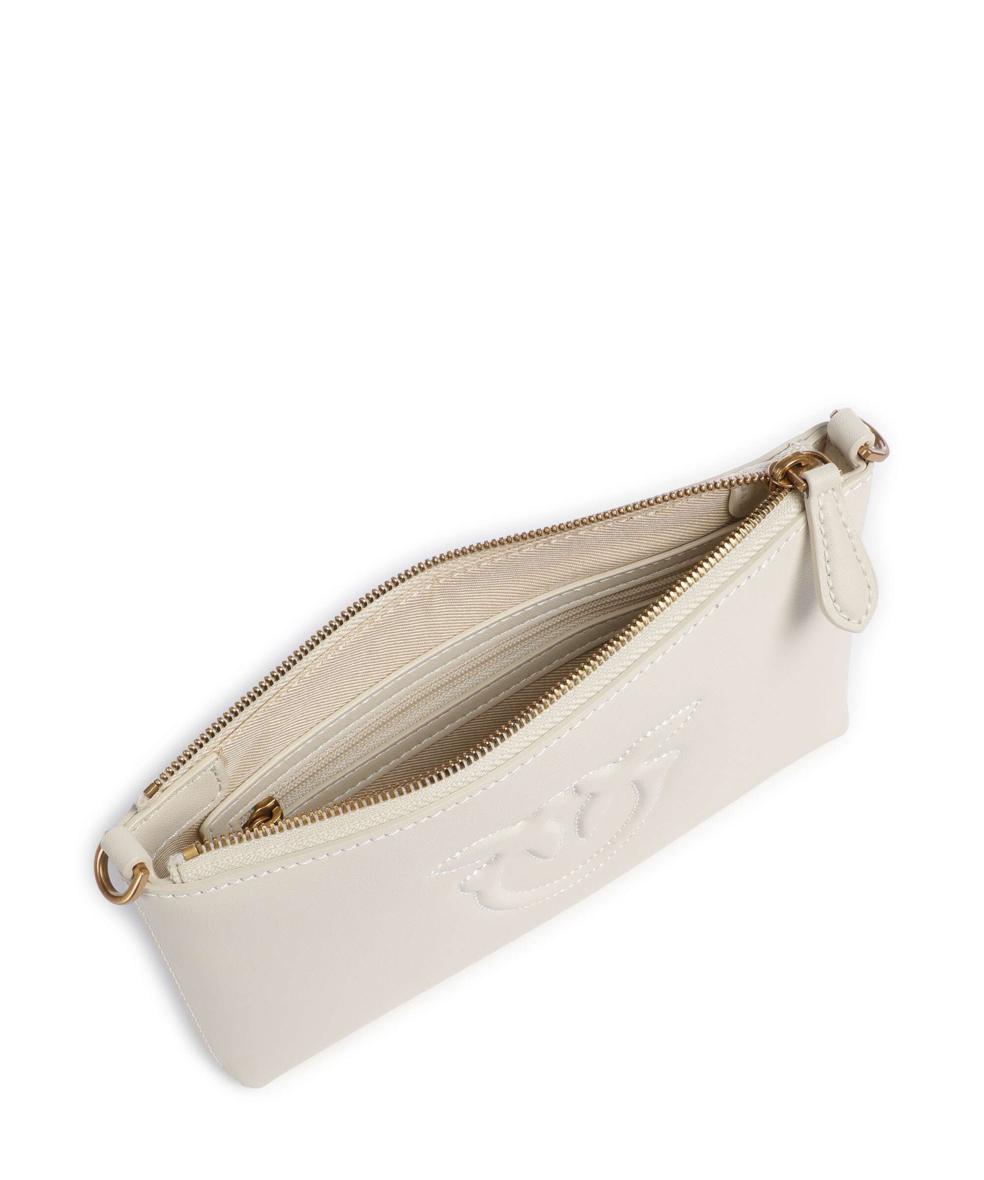 Pinko Flat Mini Crossbody bag bianco seta/antique gold - Image 6