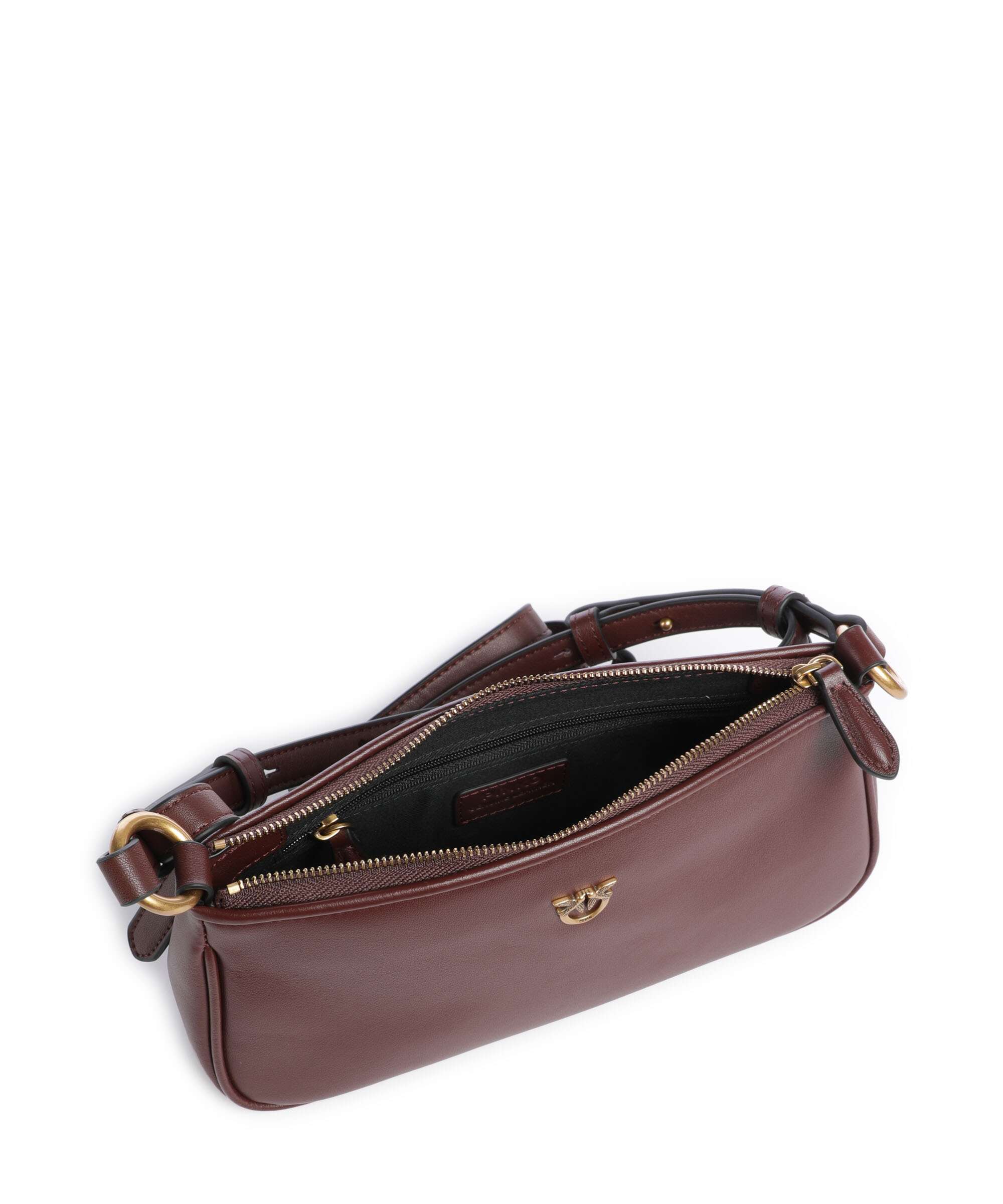 Pinko Half Moon Mini Crossbody bag burgundy wine/antique gold - Image 6