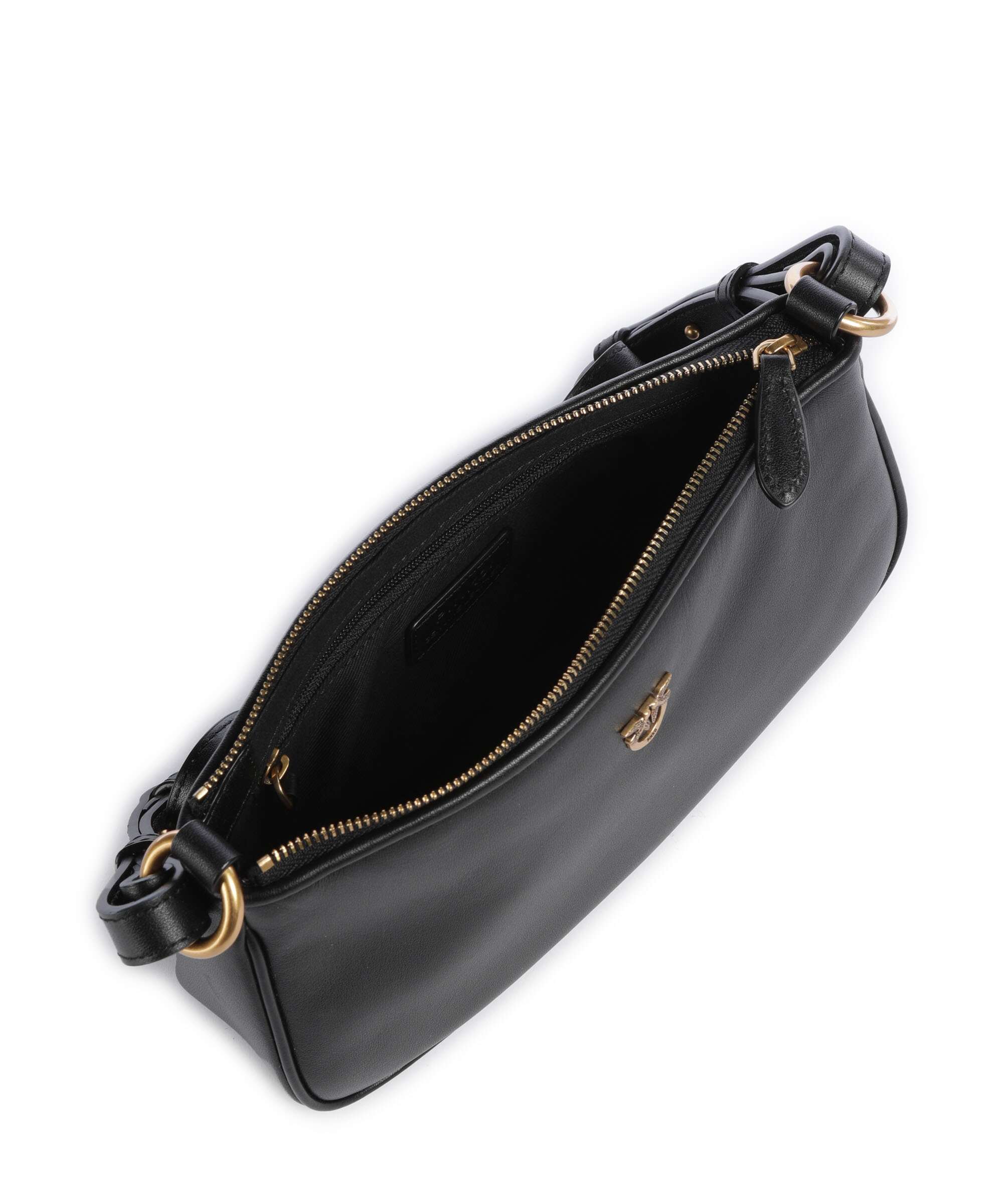 Pinko Half Moon Mini Crossbody bag nero/antique gold - Image 5