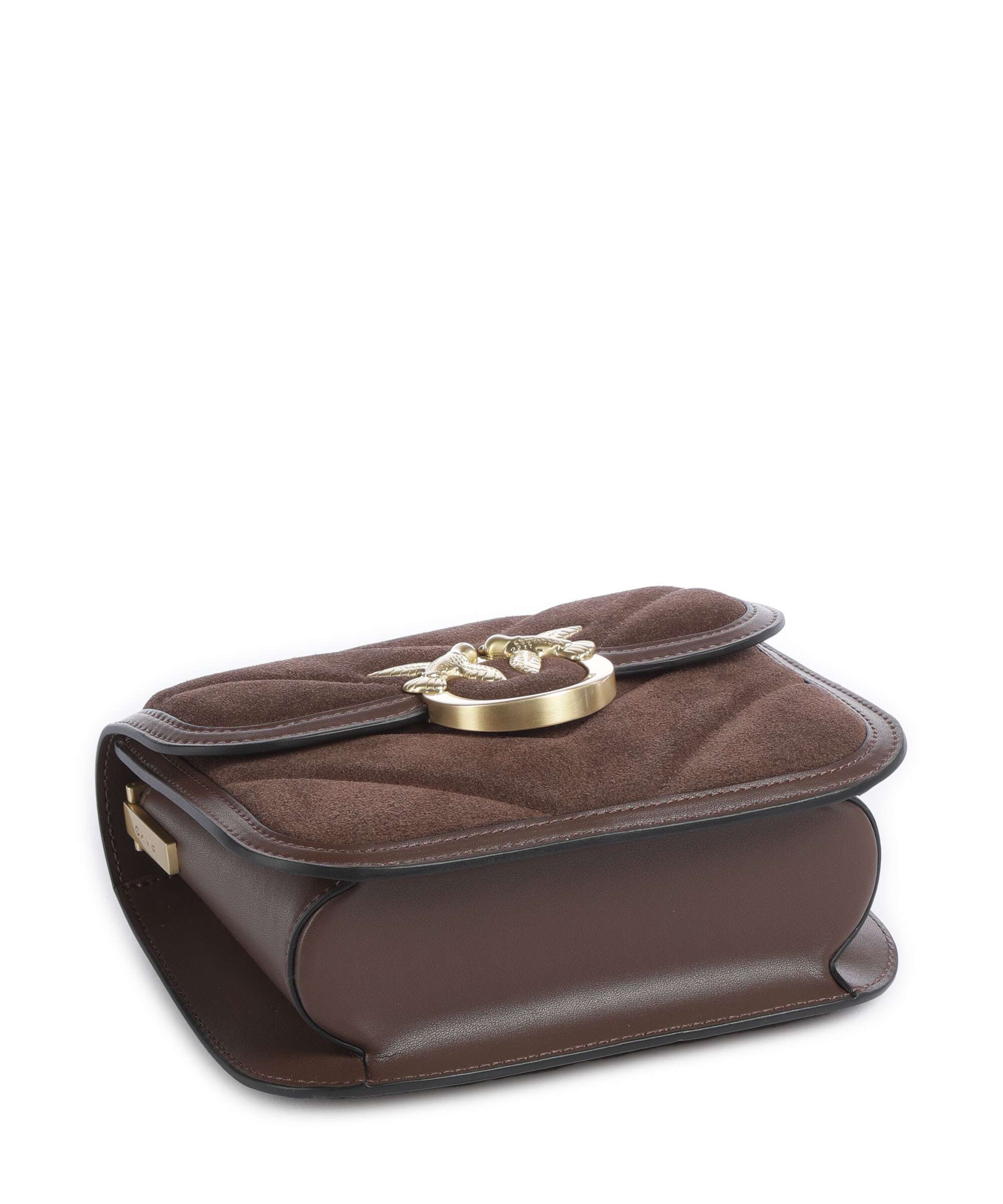 Pinko Love Box Crossbody bag marrone castano/matt gold - Image 4