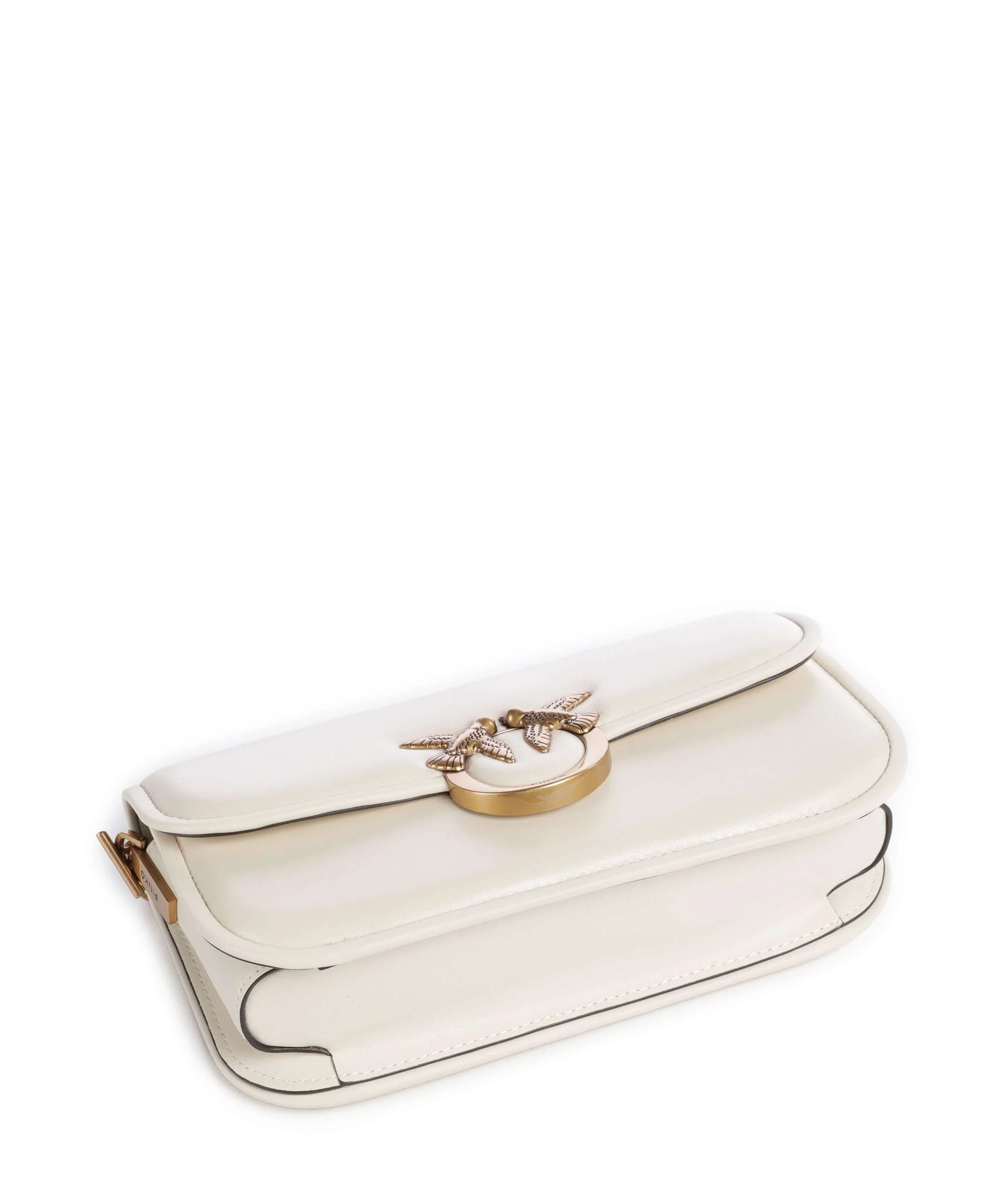Pinko Love Box Horizontal Shoulder bag bianco seta/antique gold - Image 4