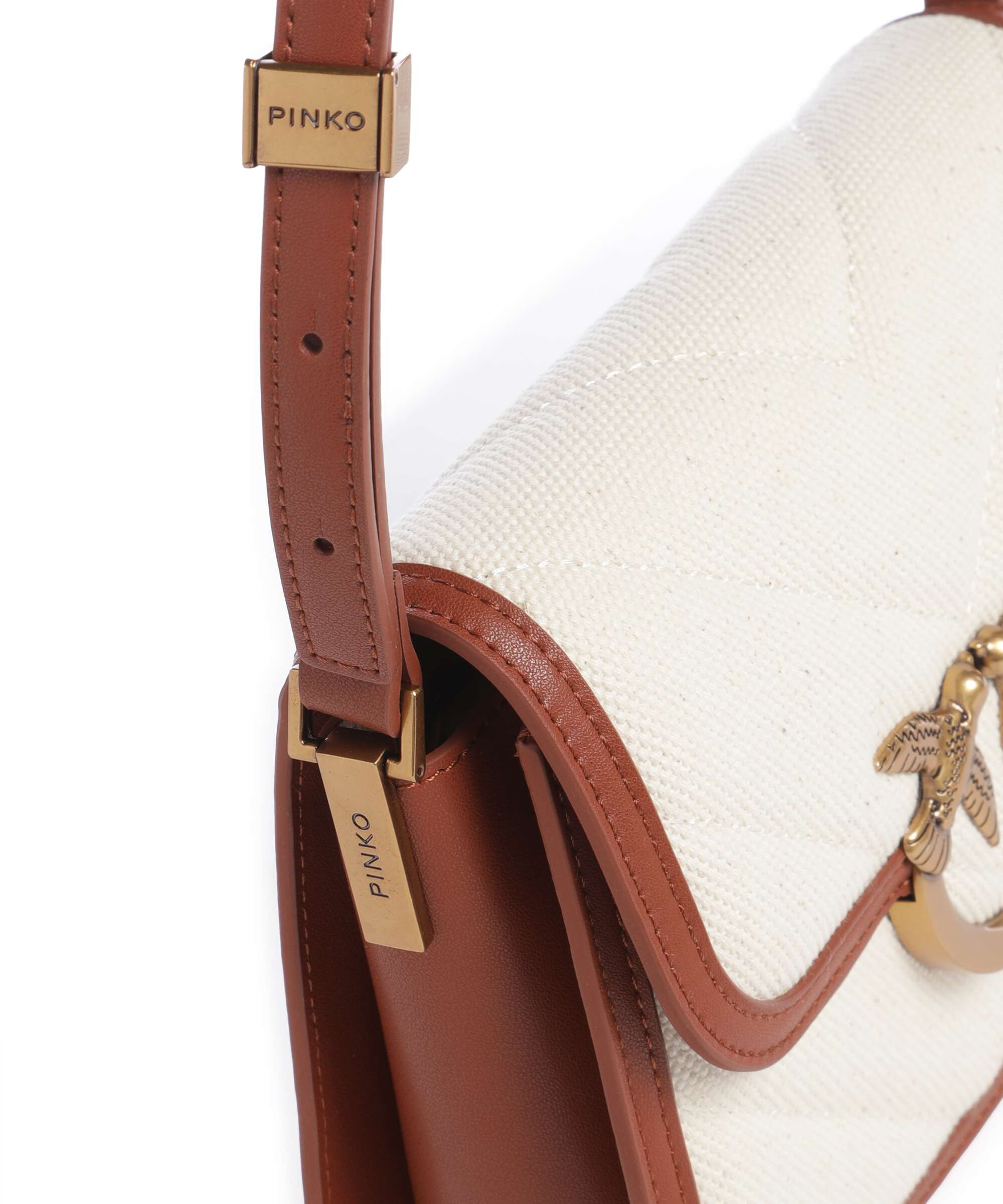 Pinko Love Box Mini Crossbody bag beige/marrone/antique gold - Image 4