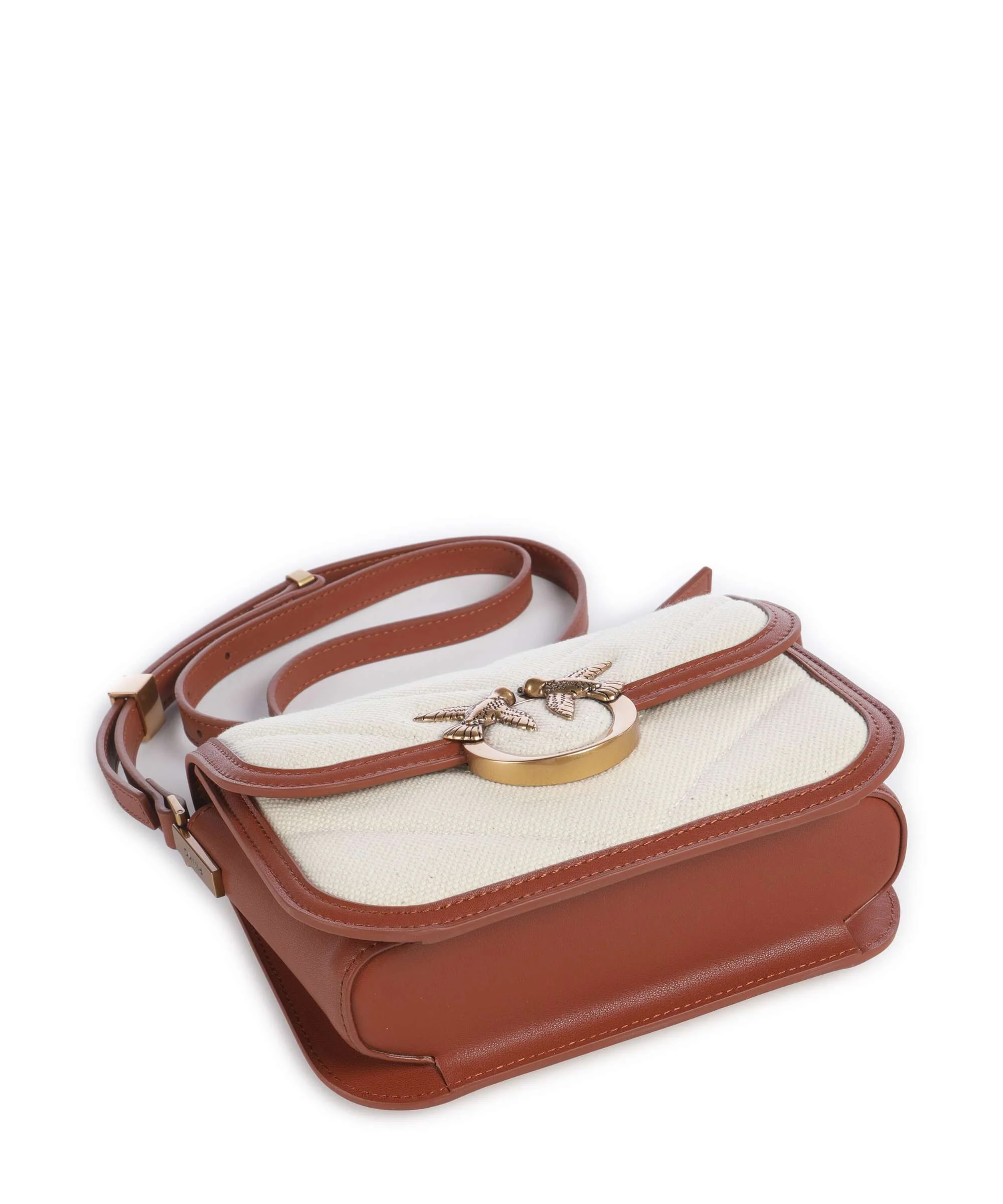 Pinko Love Box Mini Crossbody bag beige/marrone/antique gold - Image 5