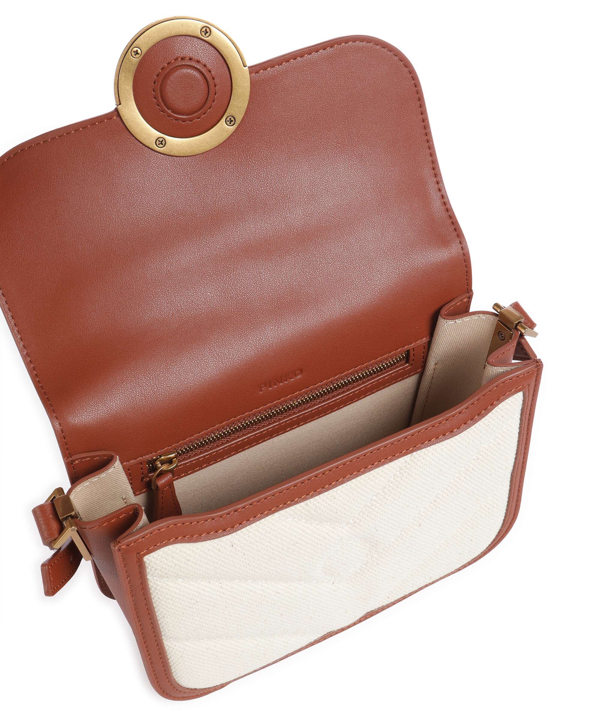 Pinko Love Box Mini Crossbody bag beige/marrone/antique gold - Image 6