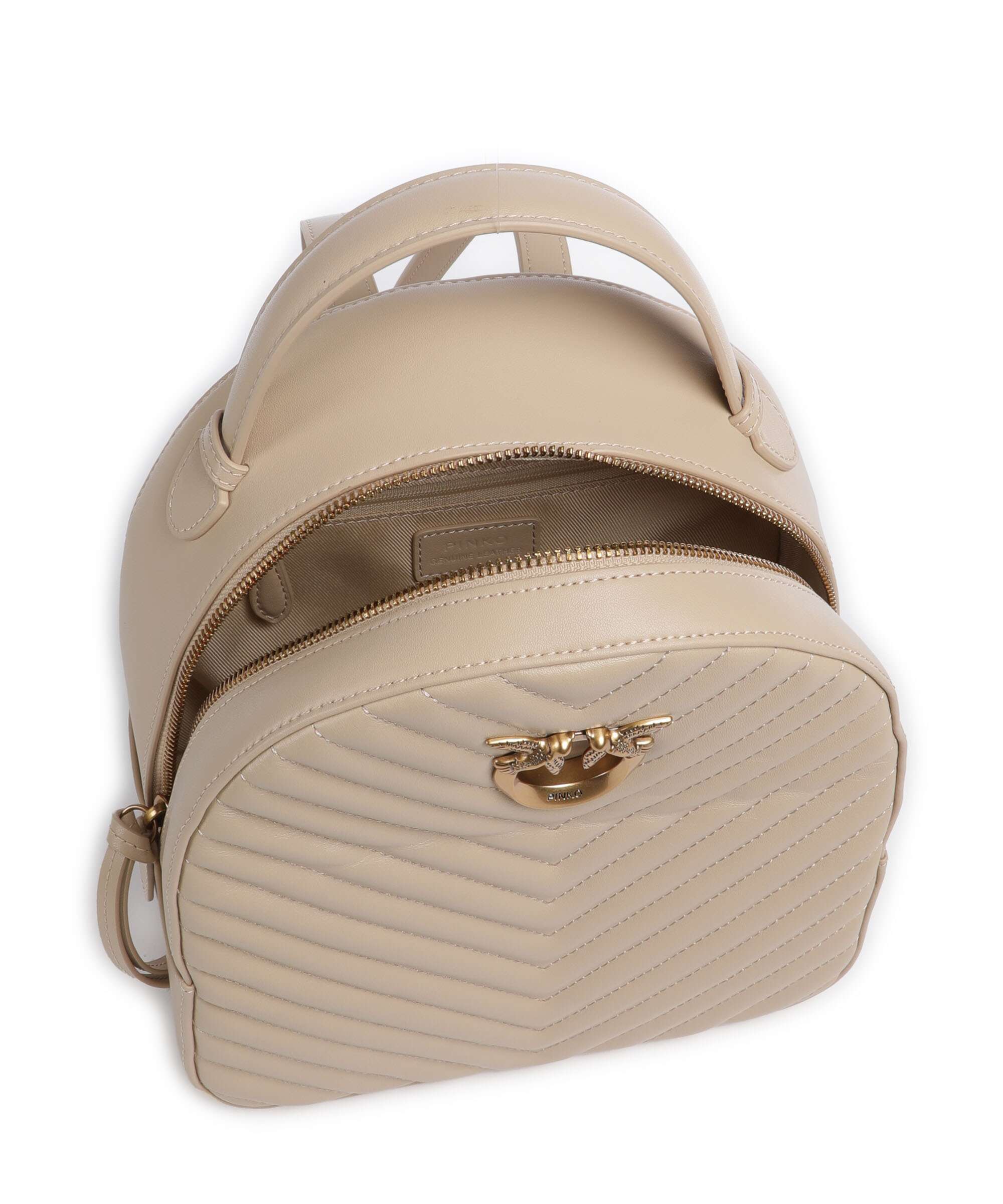 Pinko Love Click Backpack beige/grigio fumo/antique gold - Image 6