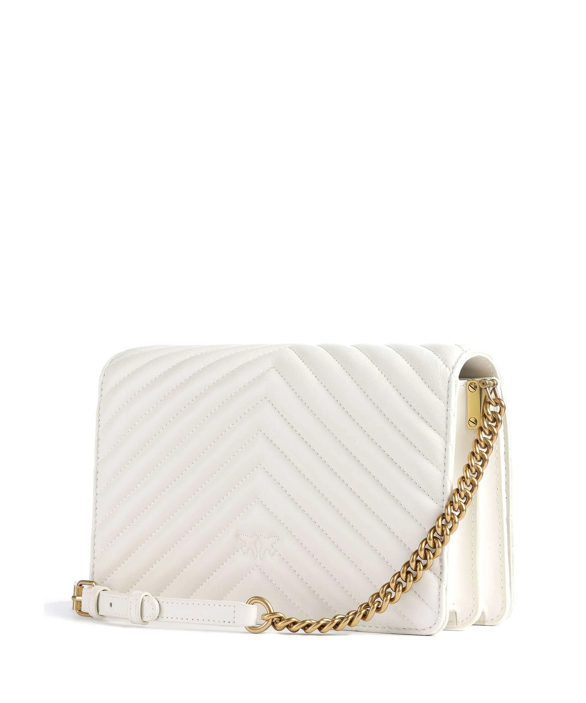 Pinko Love Click Classic Crossbody bag bianco seta/antique gold - Image 2