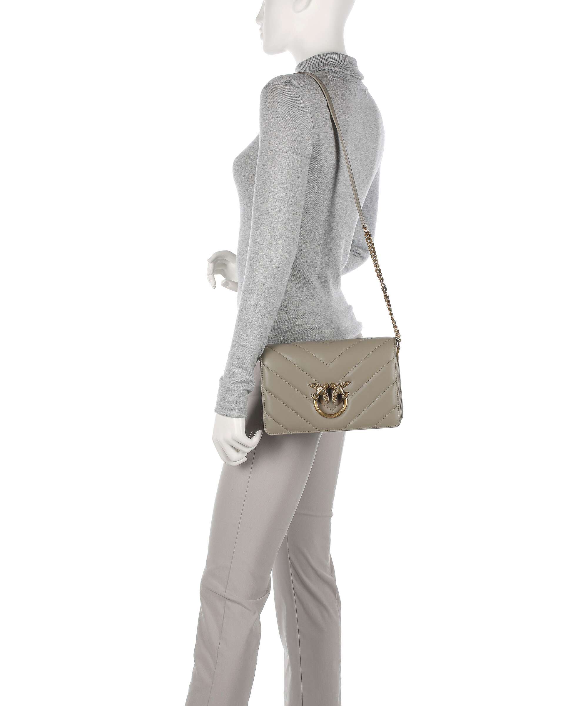 Pinko Love Click Classic Crossbody bag noce/antique gold - Image 3