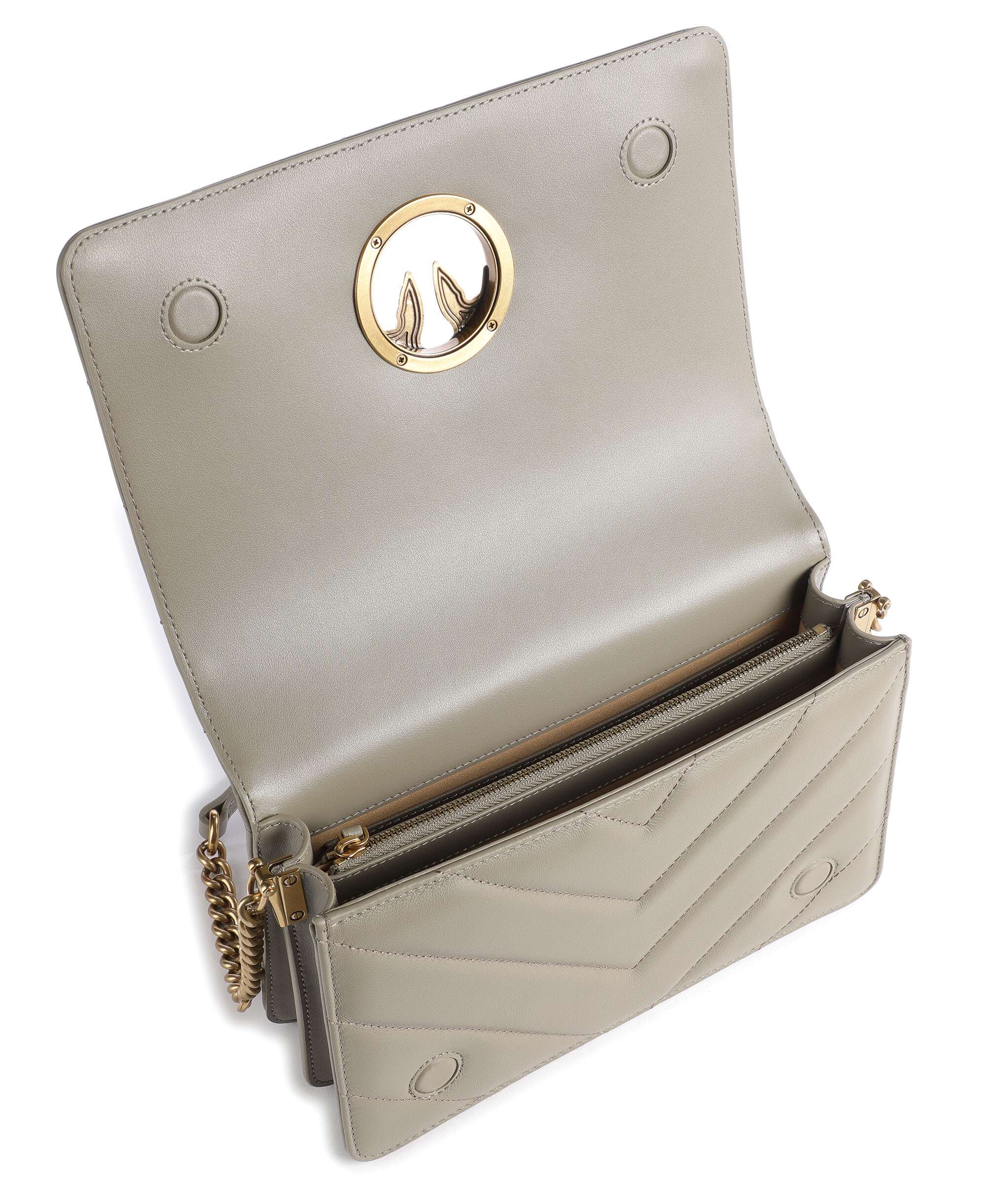 Pinko Love Click Classic Crossbody bag noce/antique gold - Image 6