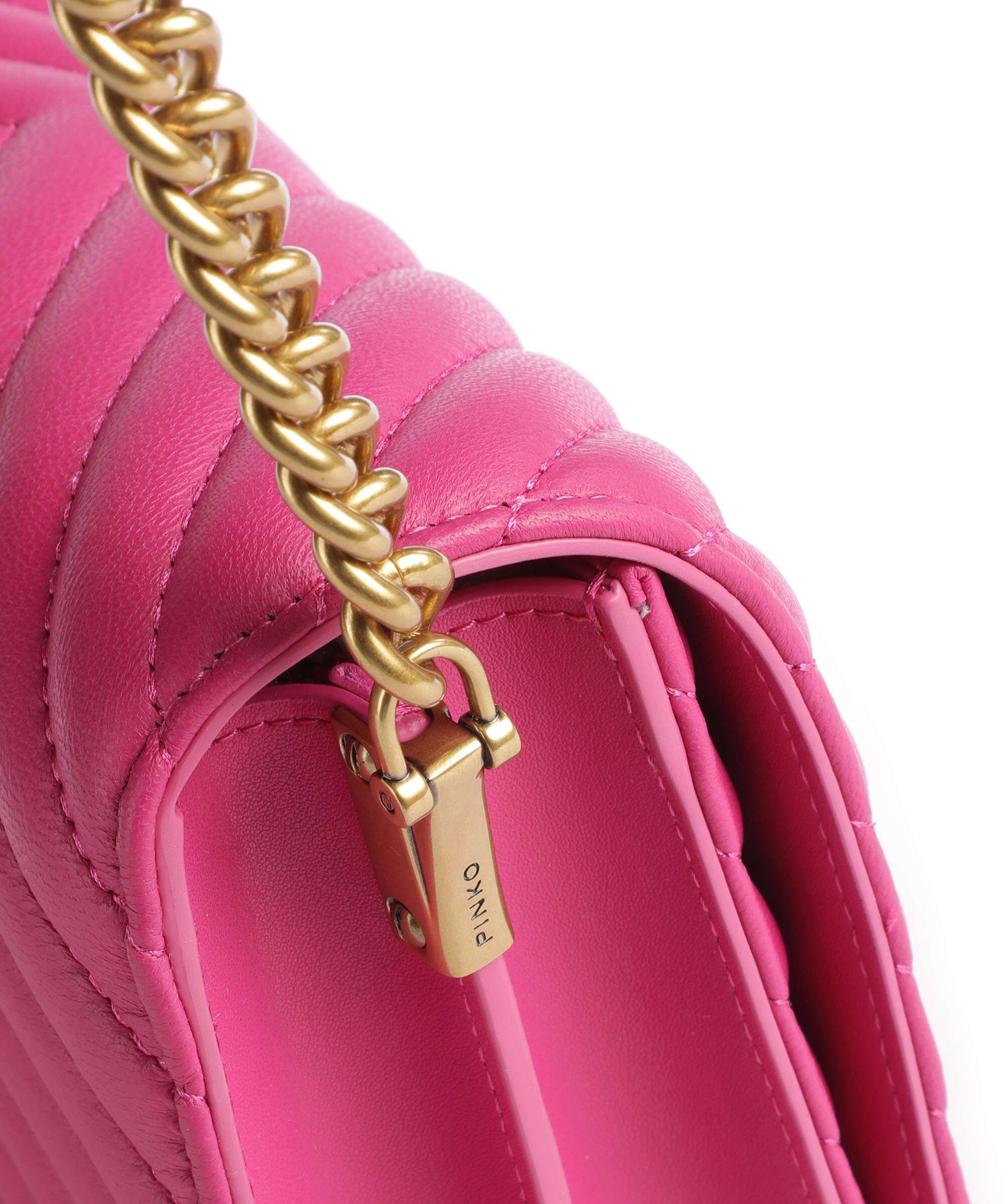 Pinko Love Click Mini Crossbody bag pink pinko/antique gold - Image 4