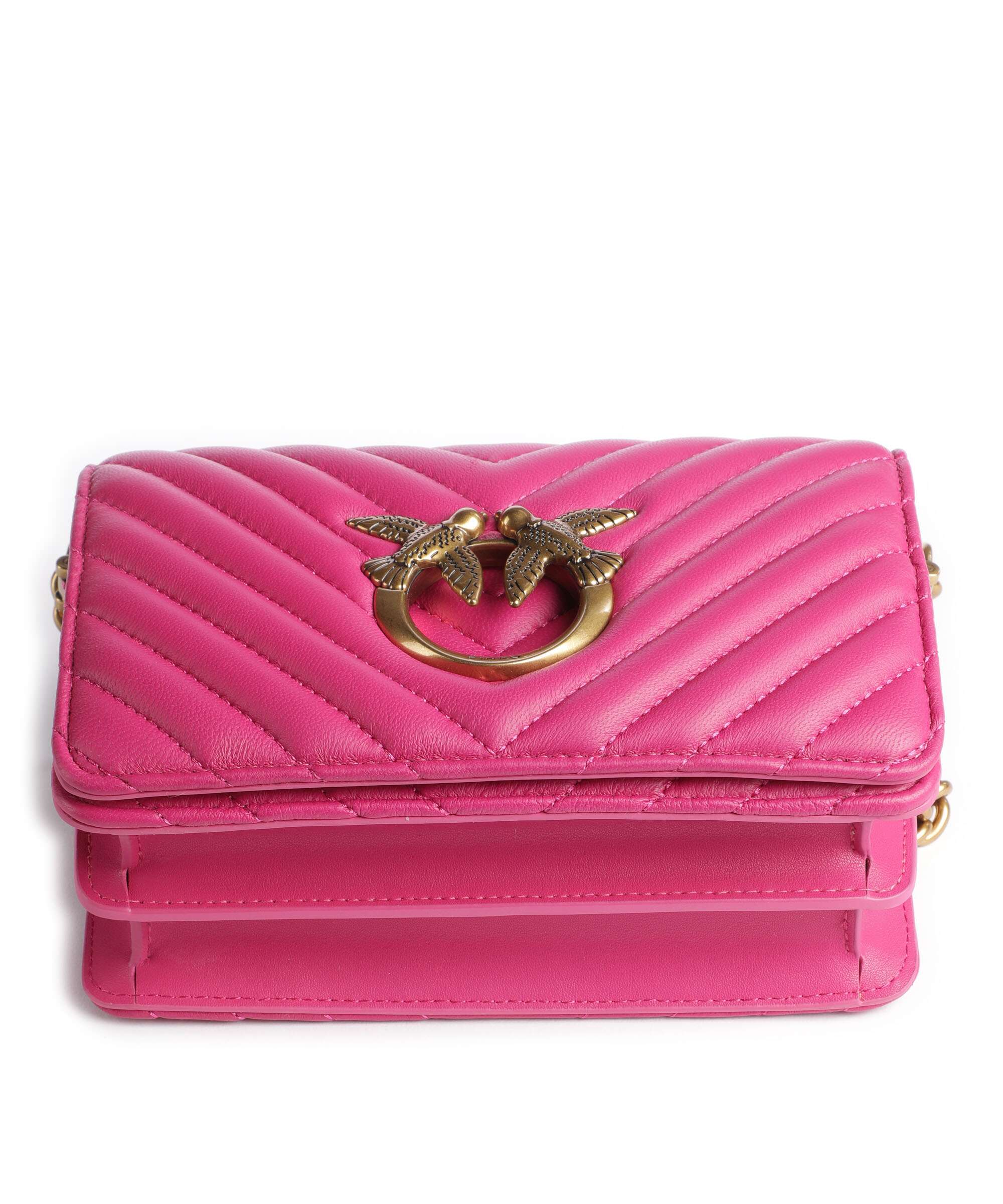 Pinko Love Click Mini Crossbody bag pink pinko/antique gold - Image 5