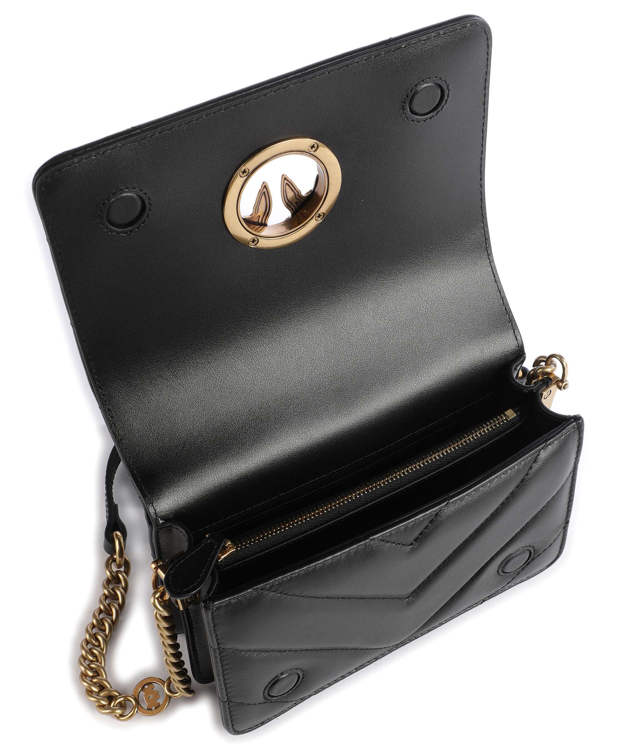 Pinko Love Click Mini Crossbody bag nero/antique gold - Image 6