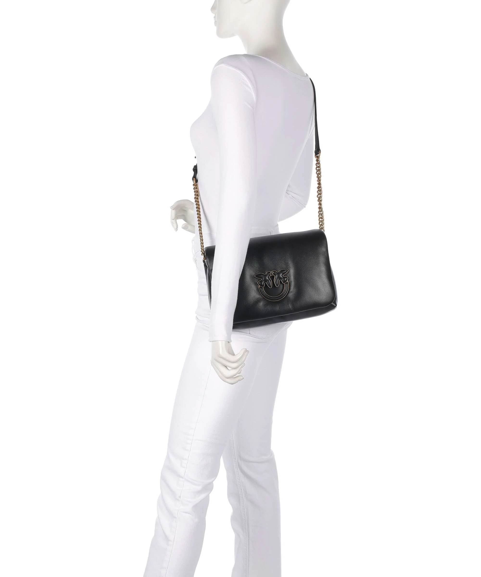Pinko Love Click Puff Classic Crossbody bag nero/antique gold - Image 3