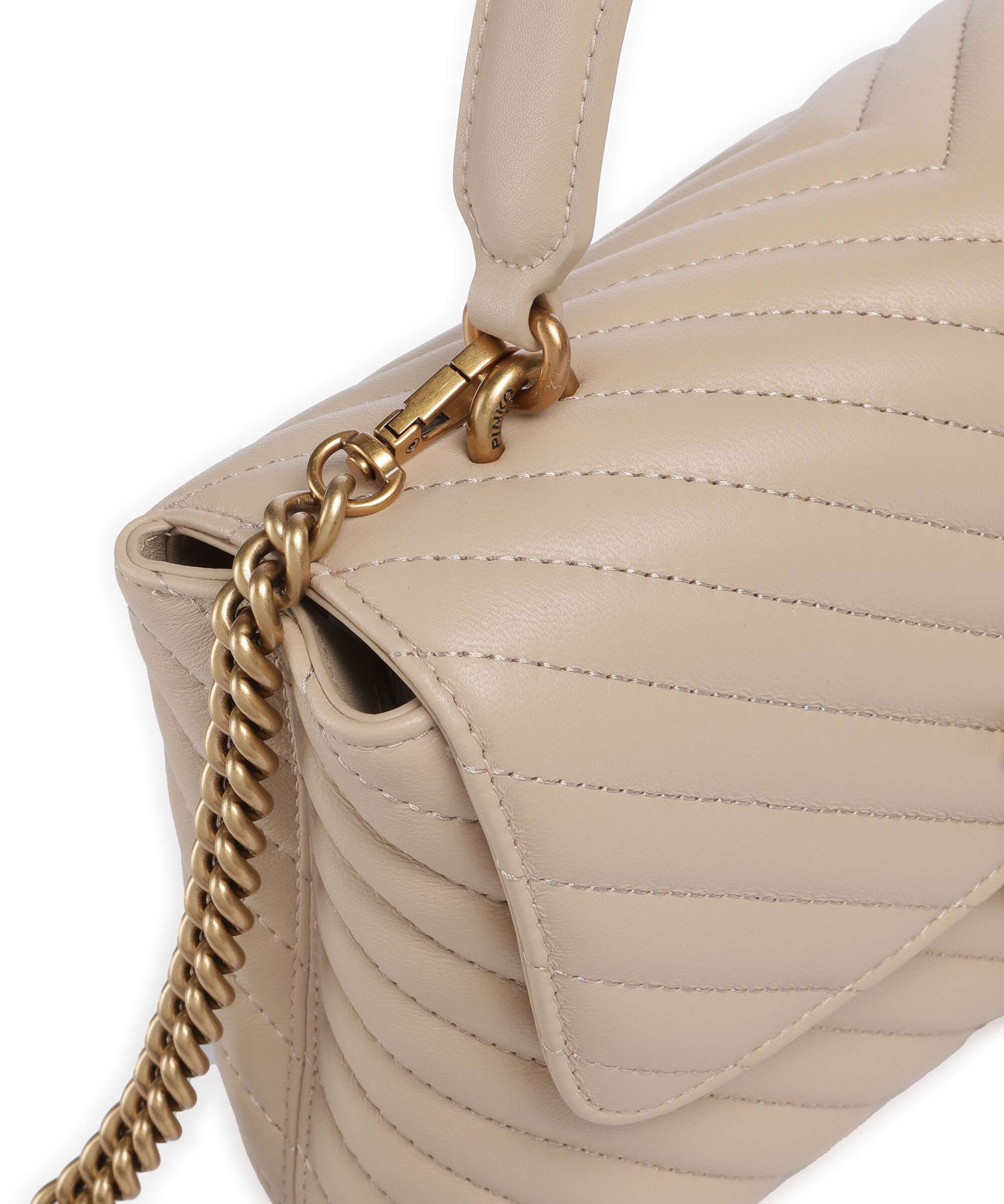 Pinko Love Lady Puff Classic Handbag beige/grigio fumo/antique gold - Image 4