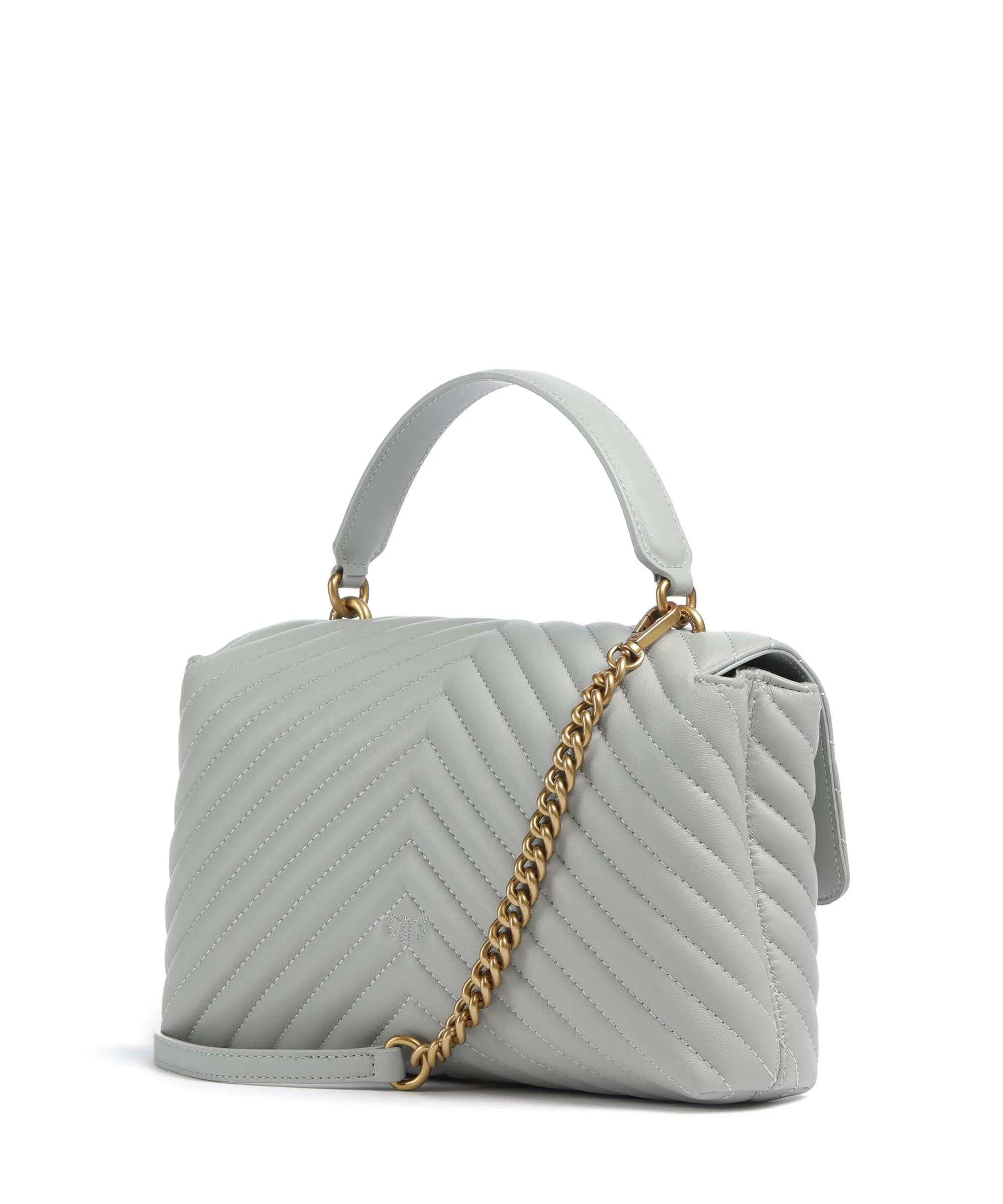 Pinko Love Lady Puff Classic Handbag grigio perla/antique gold - Image 2