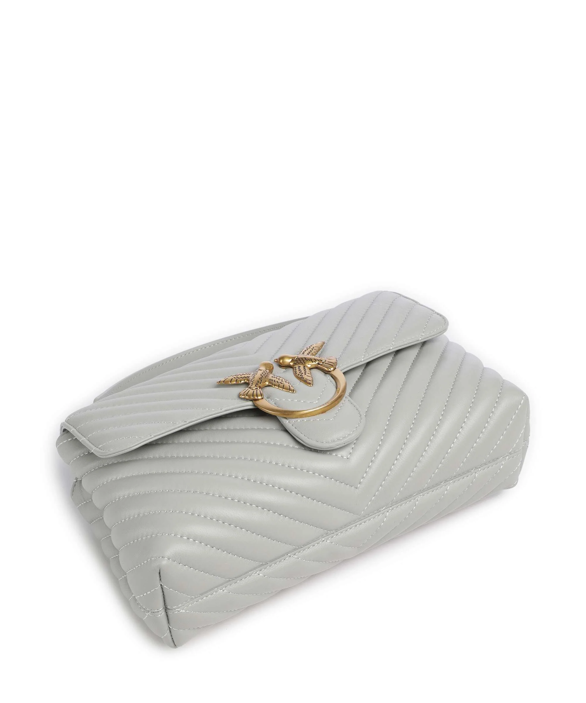 Pinko Love Lady Puff Classic Handbag grigio perla/antique gold - Image 5