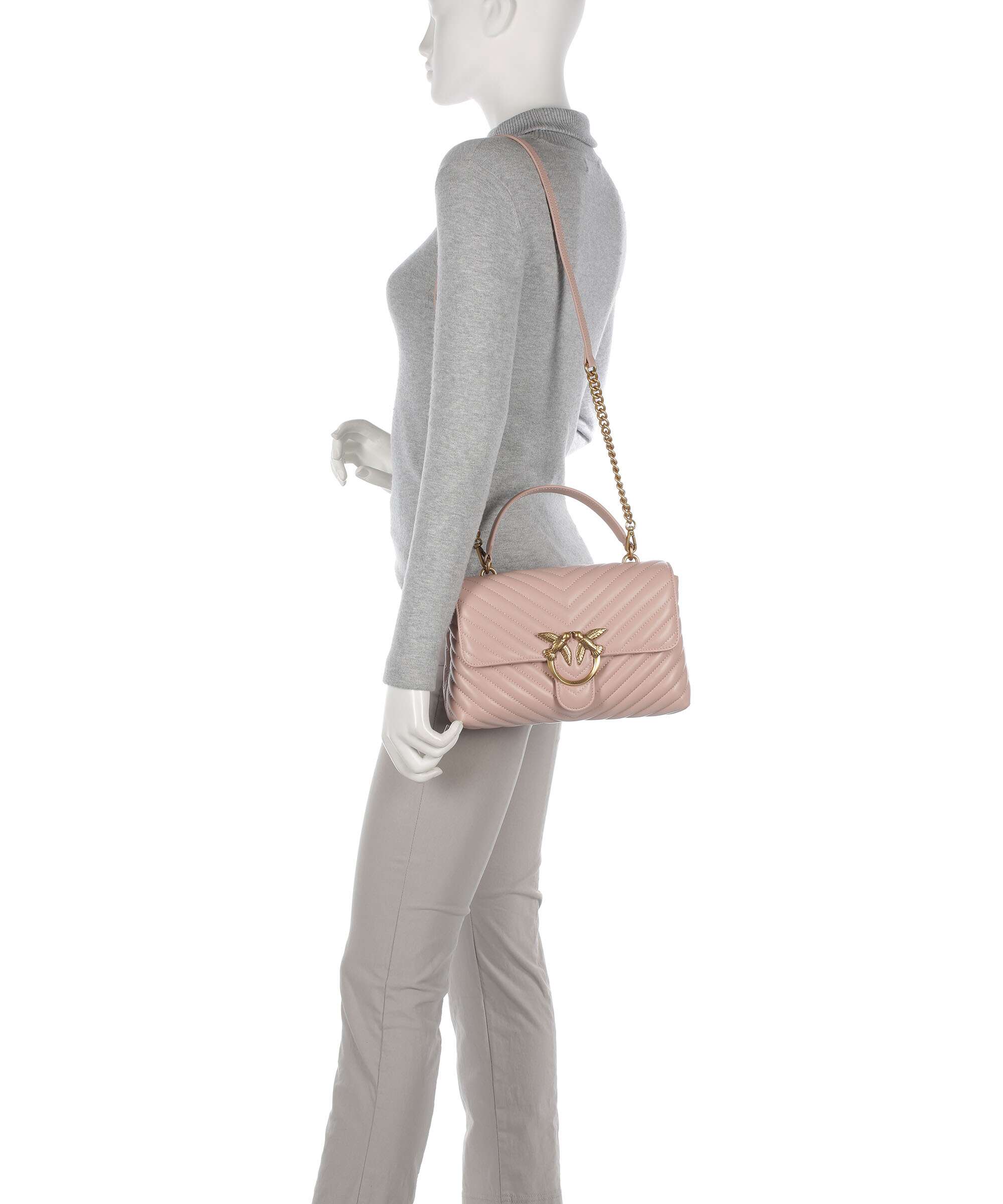 Pinko Love Lady Puff Classic Handbag cipria - Image 4