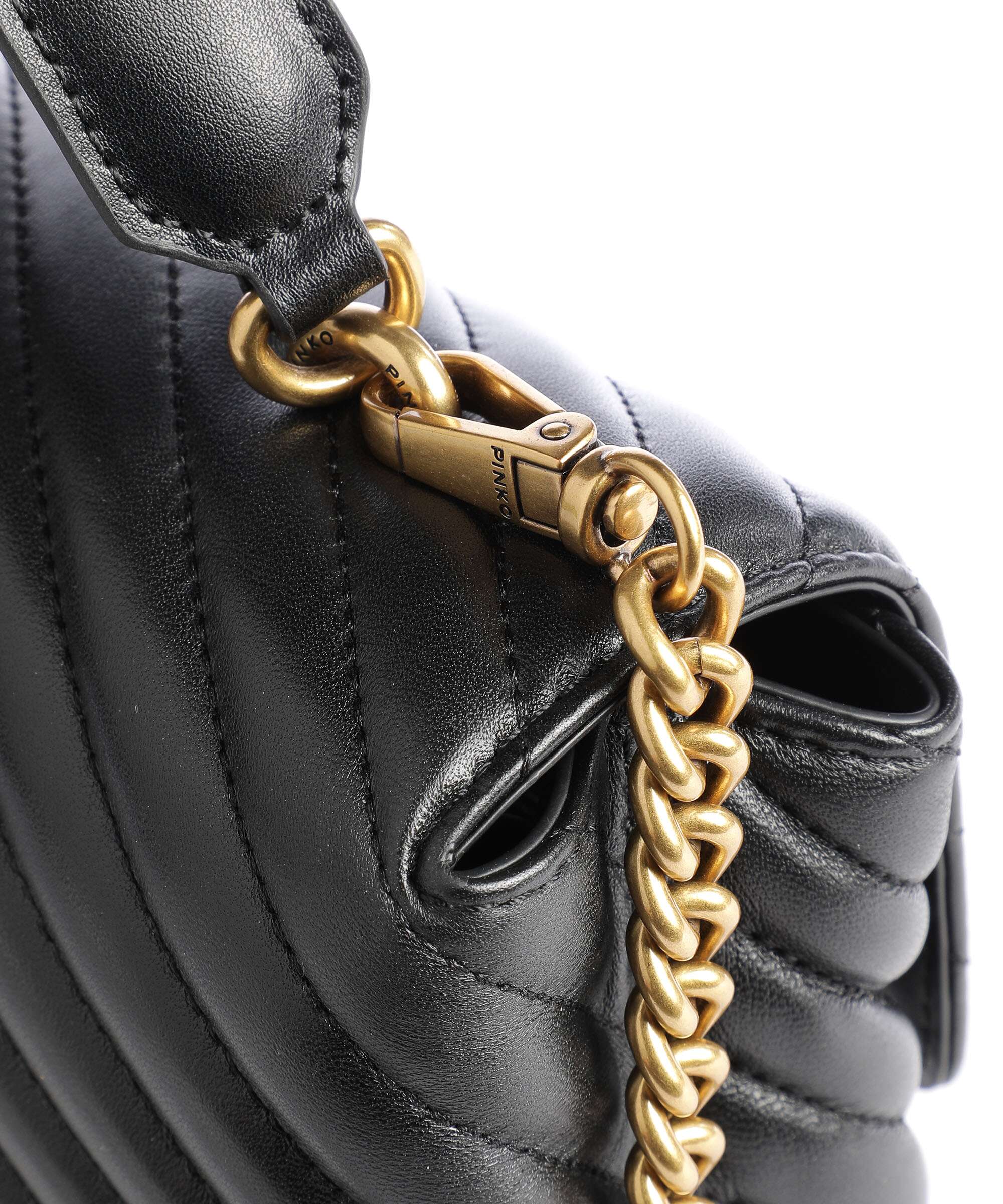 Pinko Love Lady Puff Classic Handbag nero/antique gold - Image 4