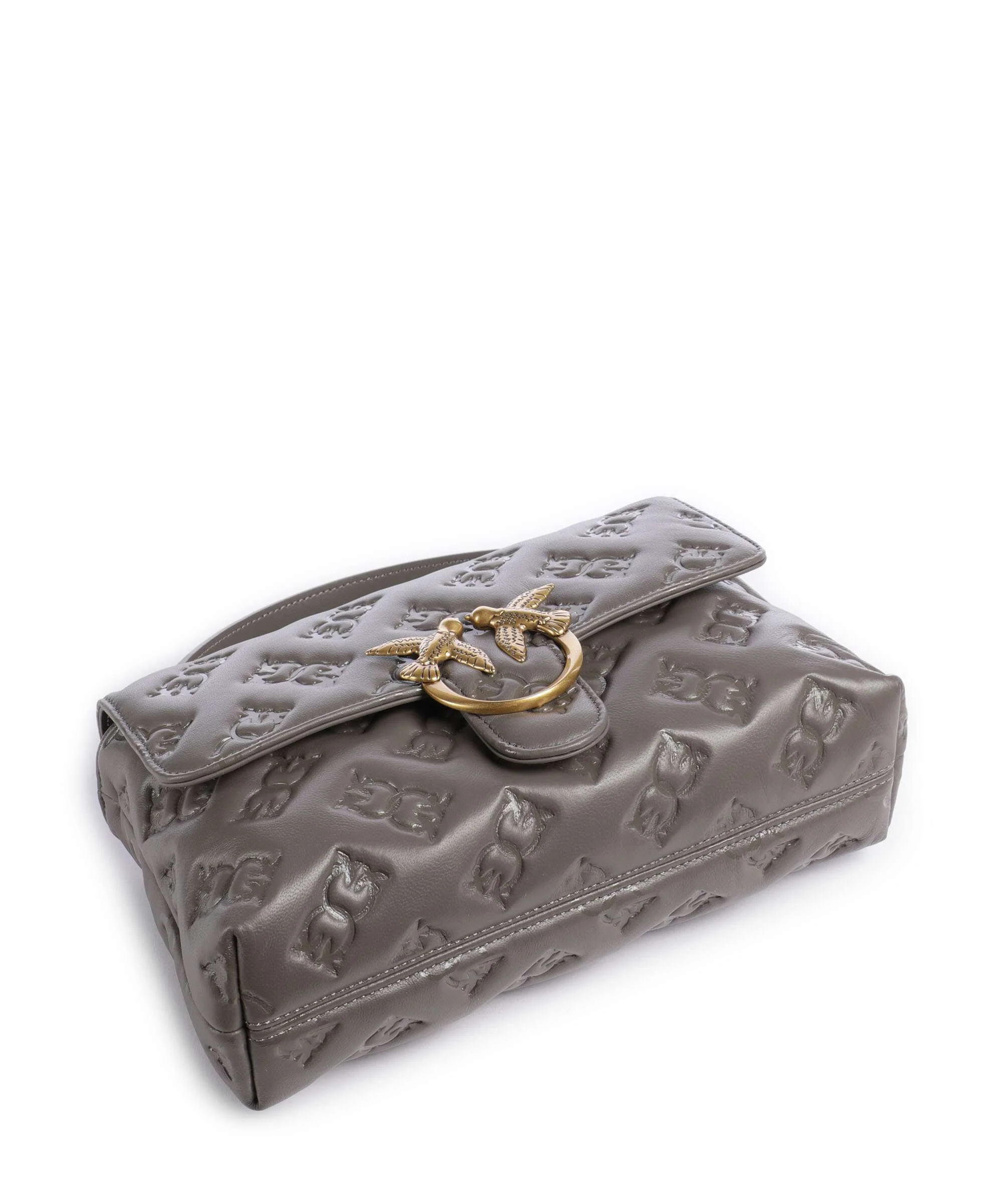 Pinko Love Lady Puff Classic Handbag grigio asfalto/antique gold - Image 6