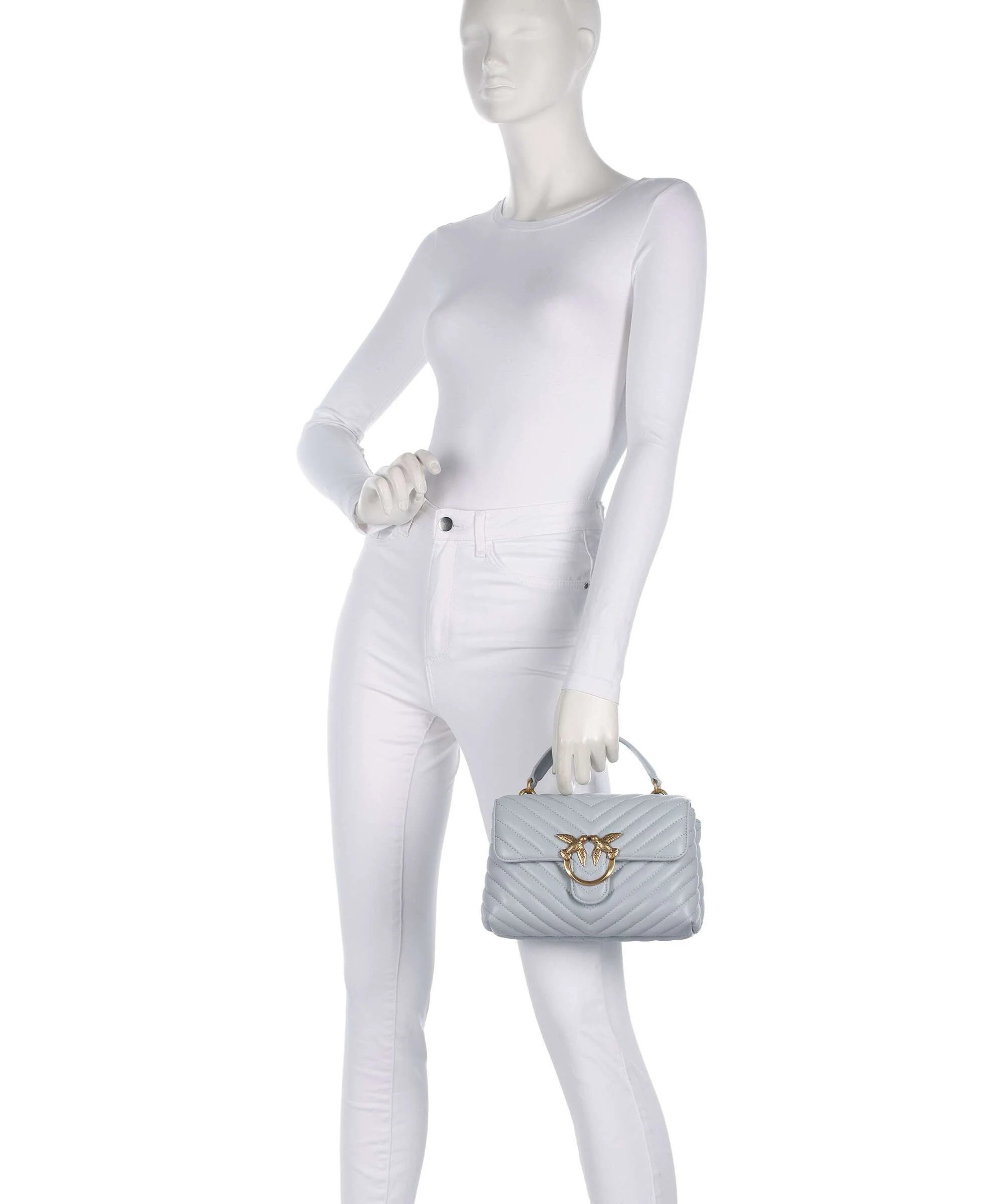 Pinko Love Lady Puff Mini Handbag azzurro celeste/antique gold - Image 3