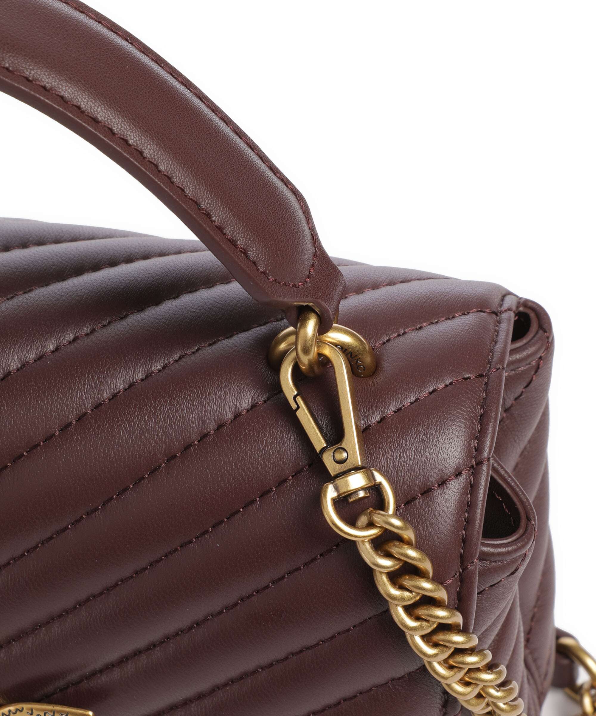 Pinko Love Lady Puff Mini Handbag cioccolato amaro/antique gold - Image 4