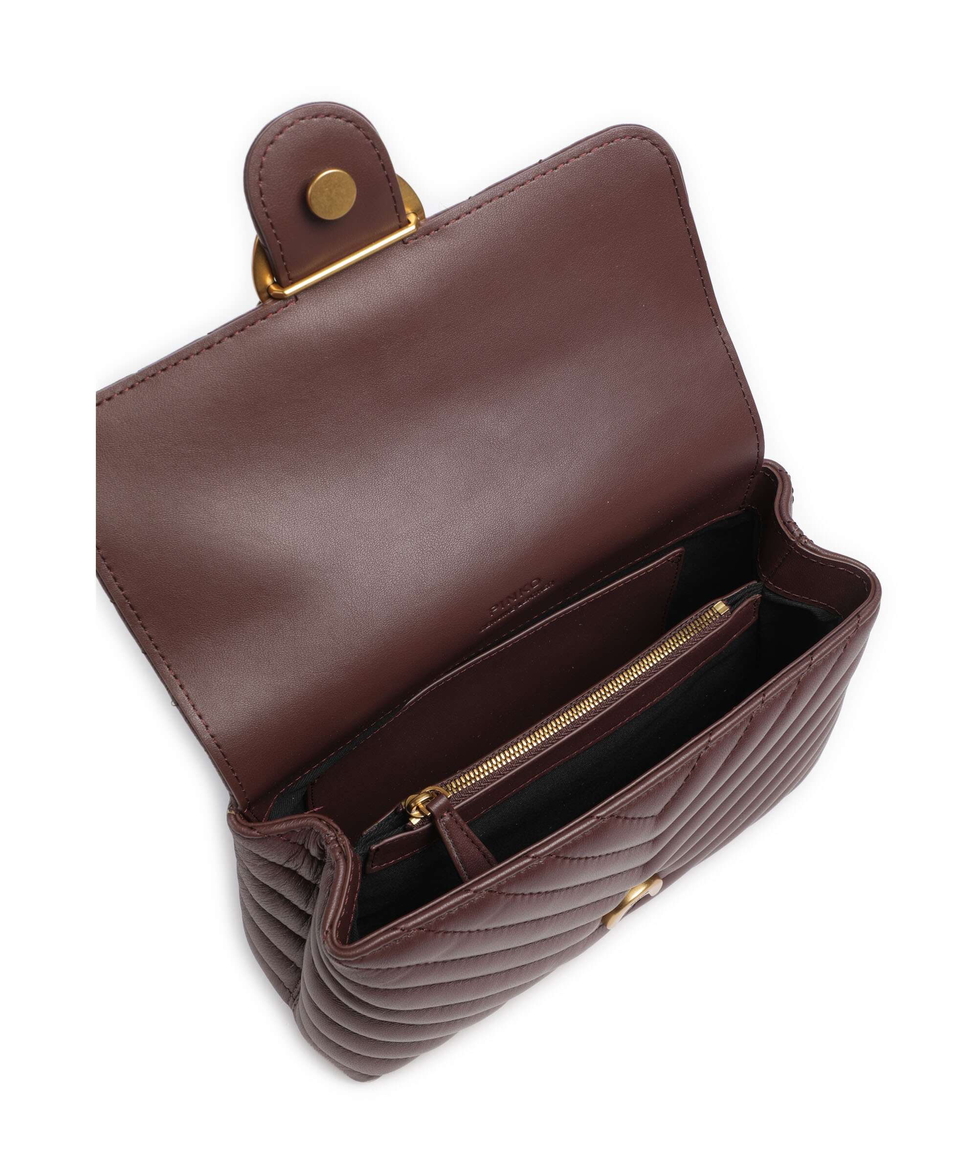 Pinko Love Lady Puff Mini Handbag cioccolato amaro/antique gold - Image 6
