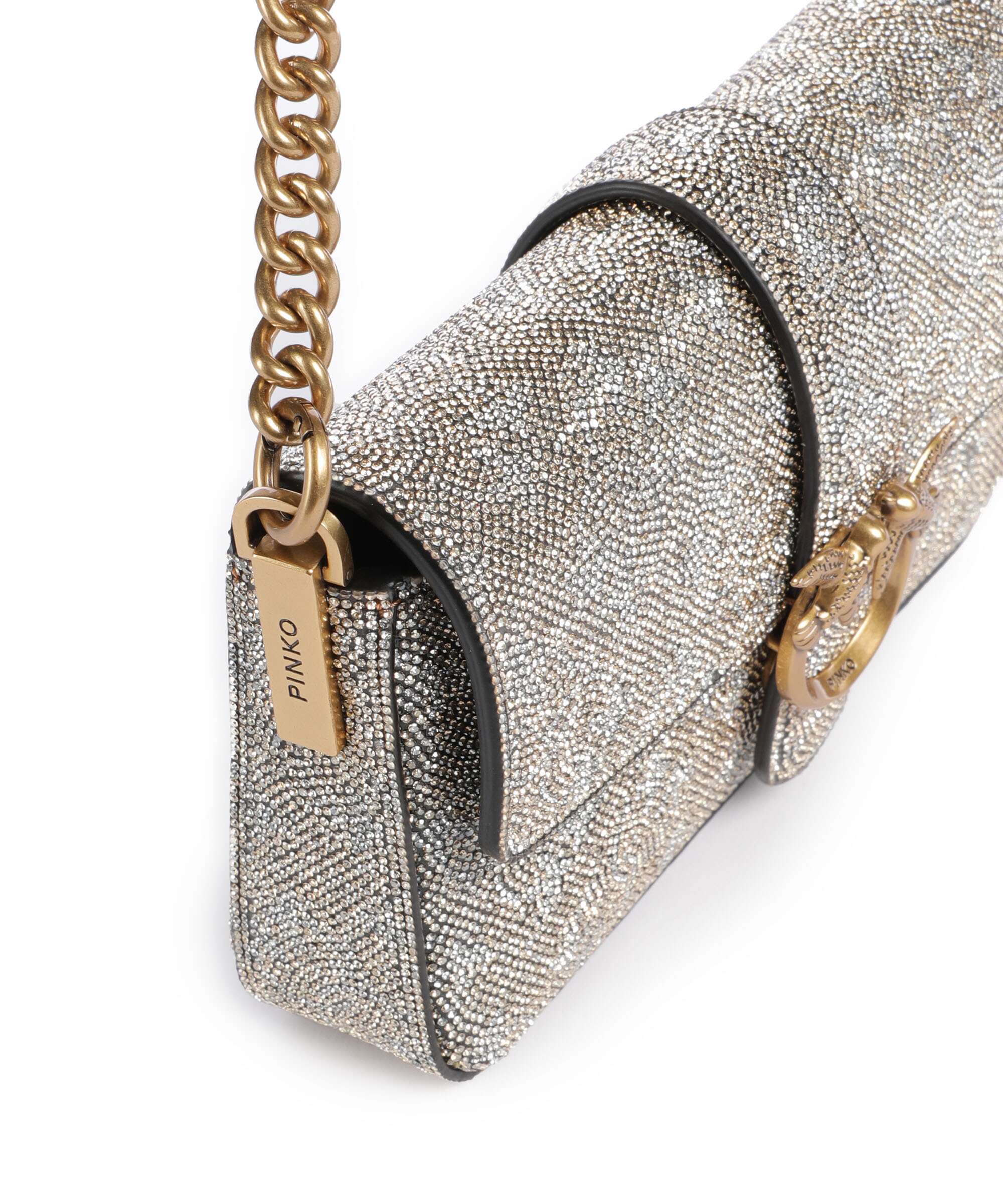 Pinko Love One Baby Slouchy Crossbody bag oro/antique gold - Image 5