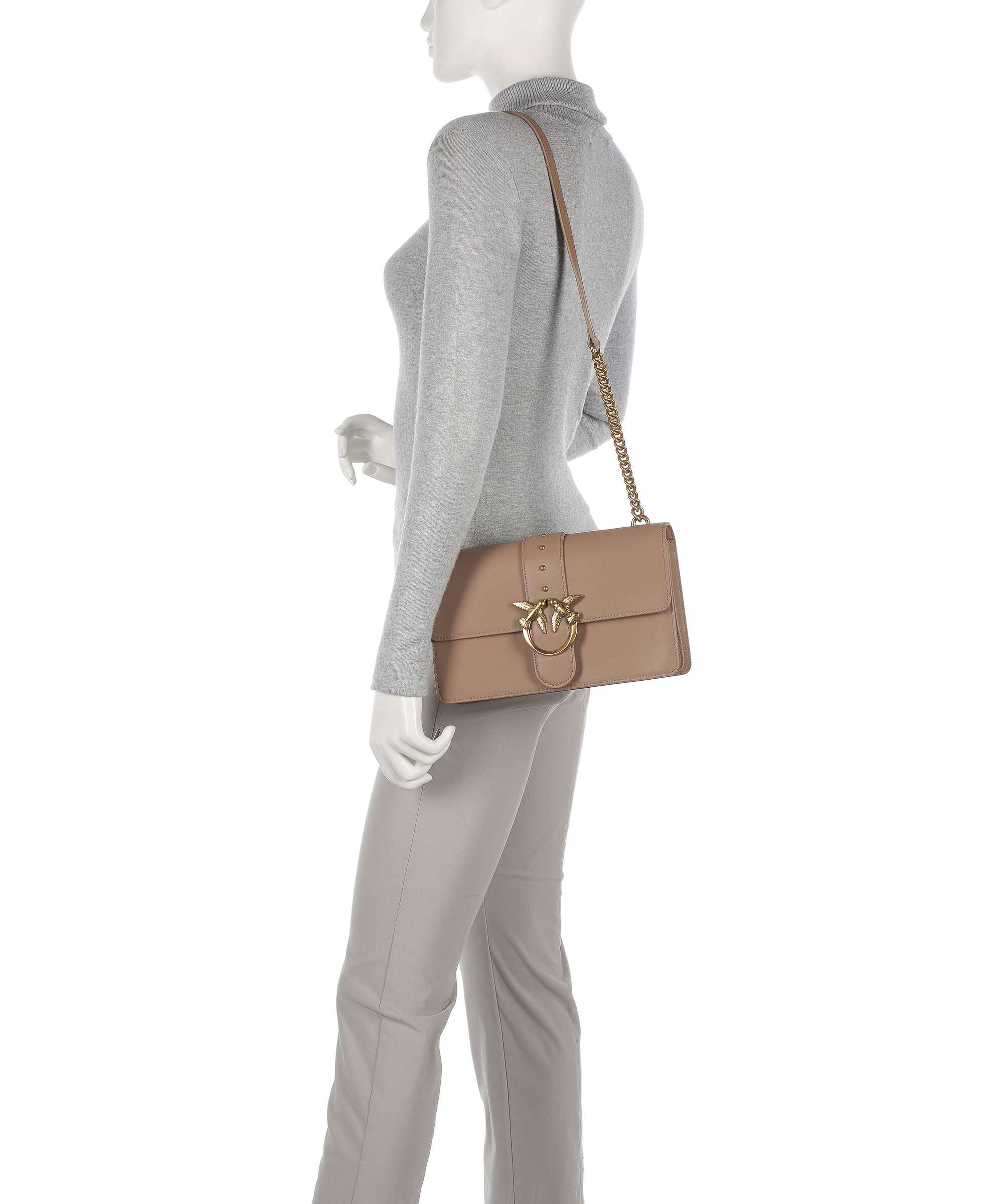 Pinko Love One Classic Crossbody bag biscotto zenzero/antique gold - Image 3