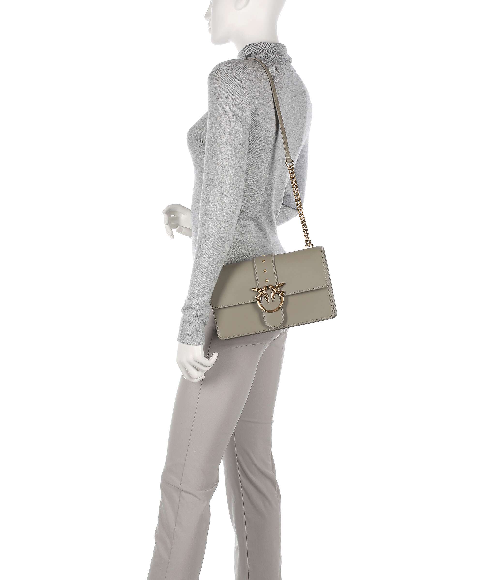 Pinko Love One Classic Crossbody bag noce/antique gold - Image 3