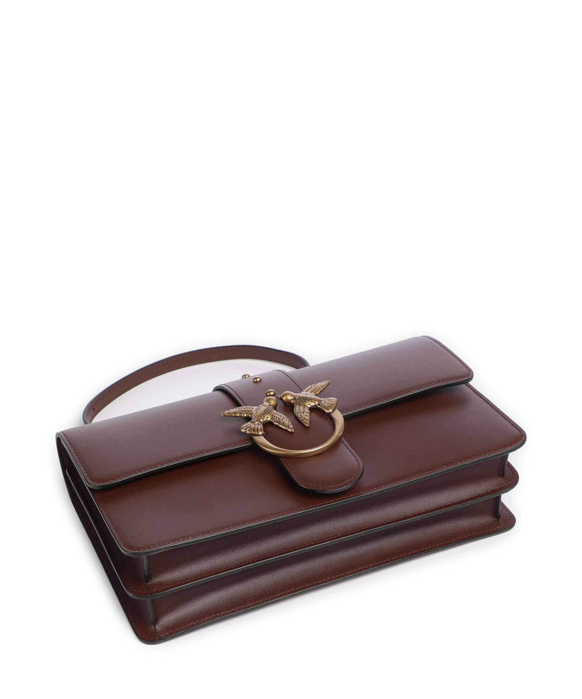 Pinko Love One Classic Crossbody bag rosso vino/antique gold - Image 5