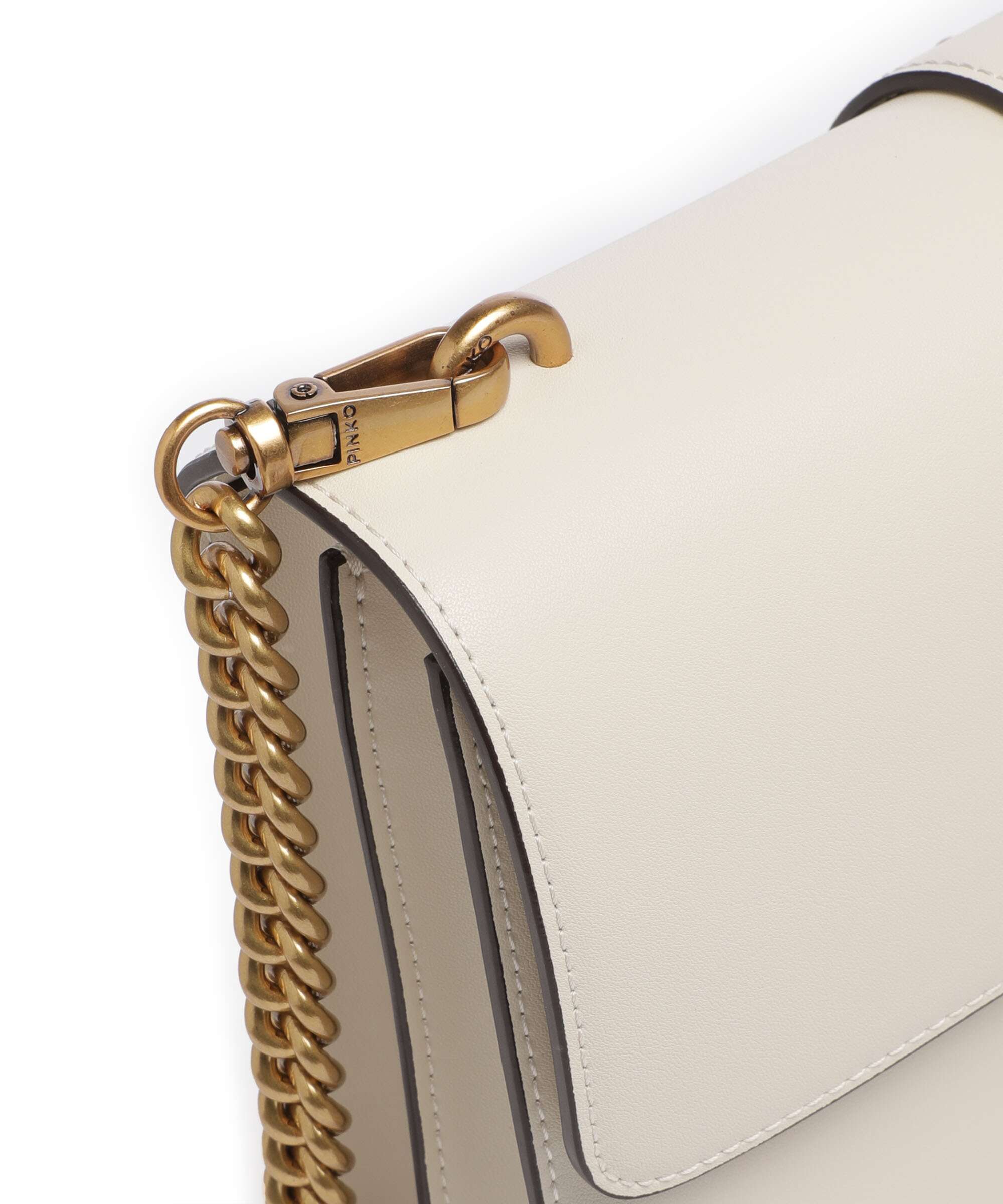 Pinko Love One Classic Crossbody bag bianco seta/antique gold - Image 4