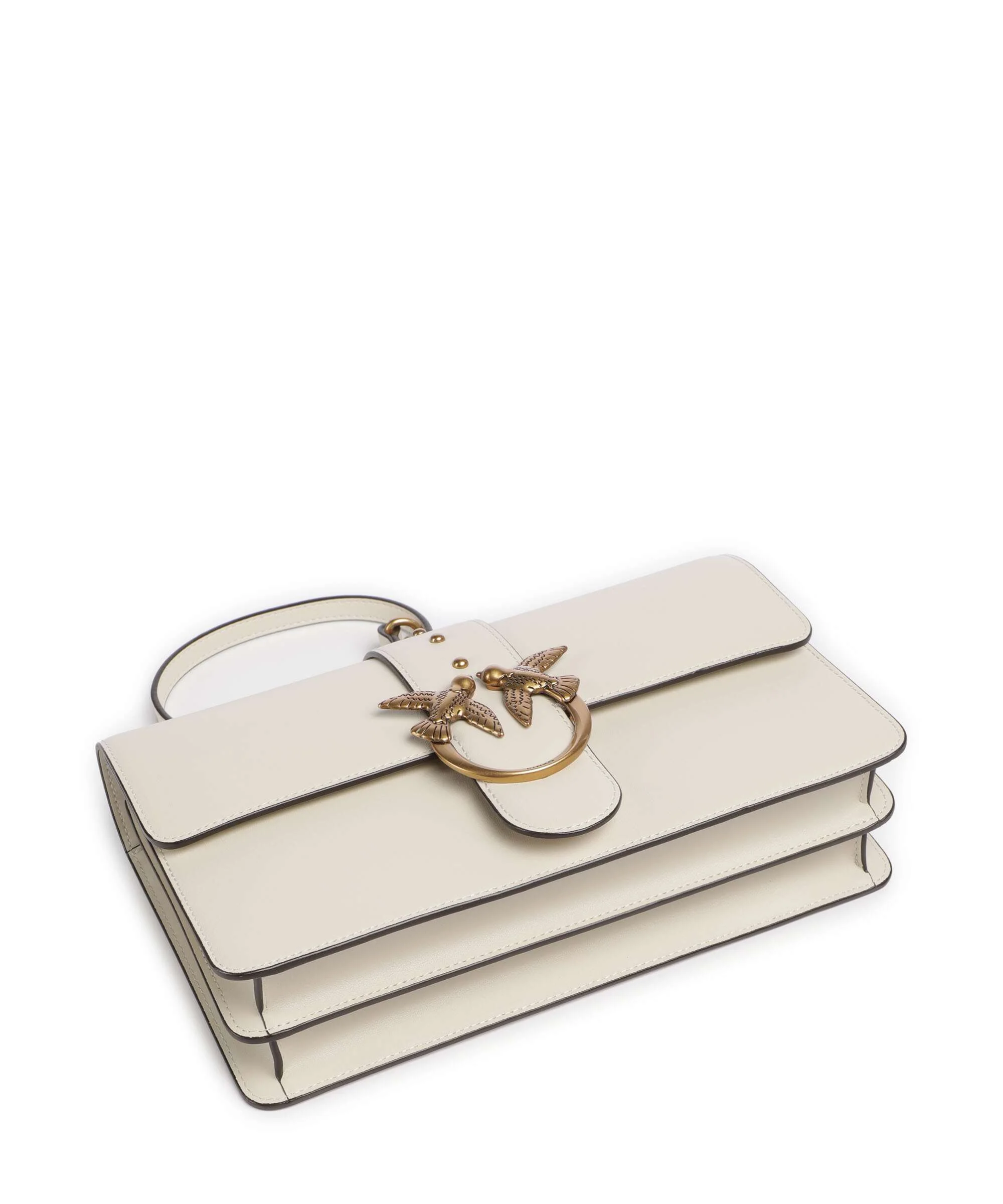 Pinko Love One Classic Crossbody bag bianco seta/antique gold - Image 5