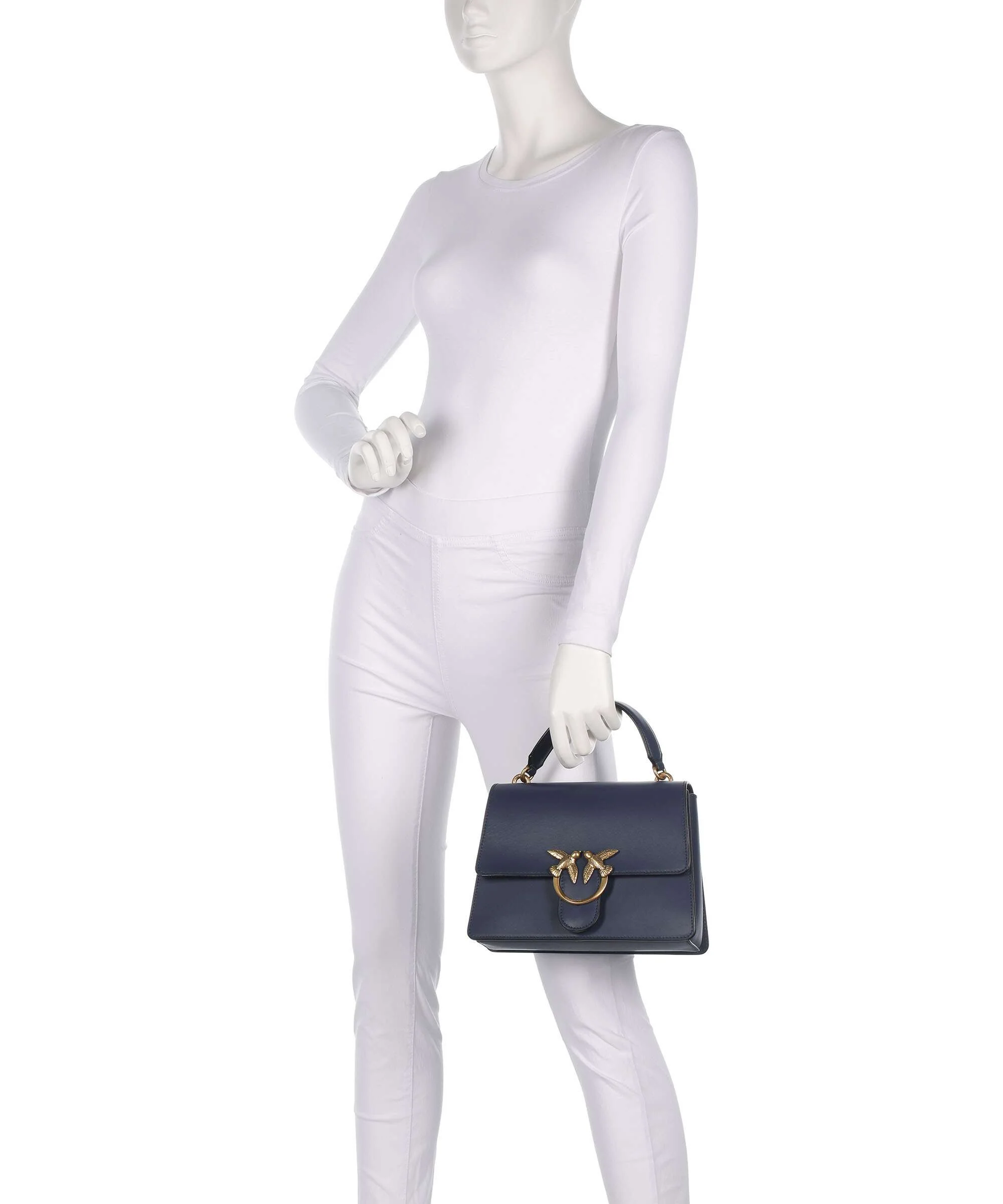 Pinko Love One Classic Handbag blu indaco ombroso/antique gold - Image 3