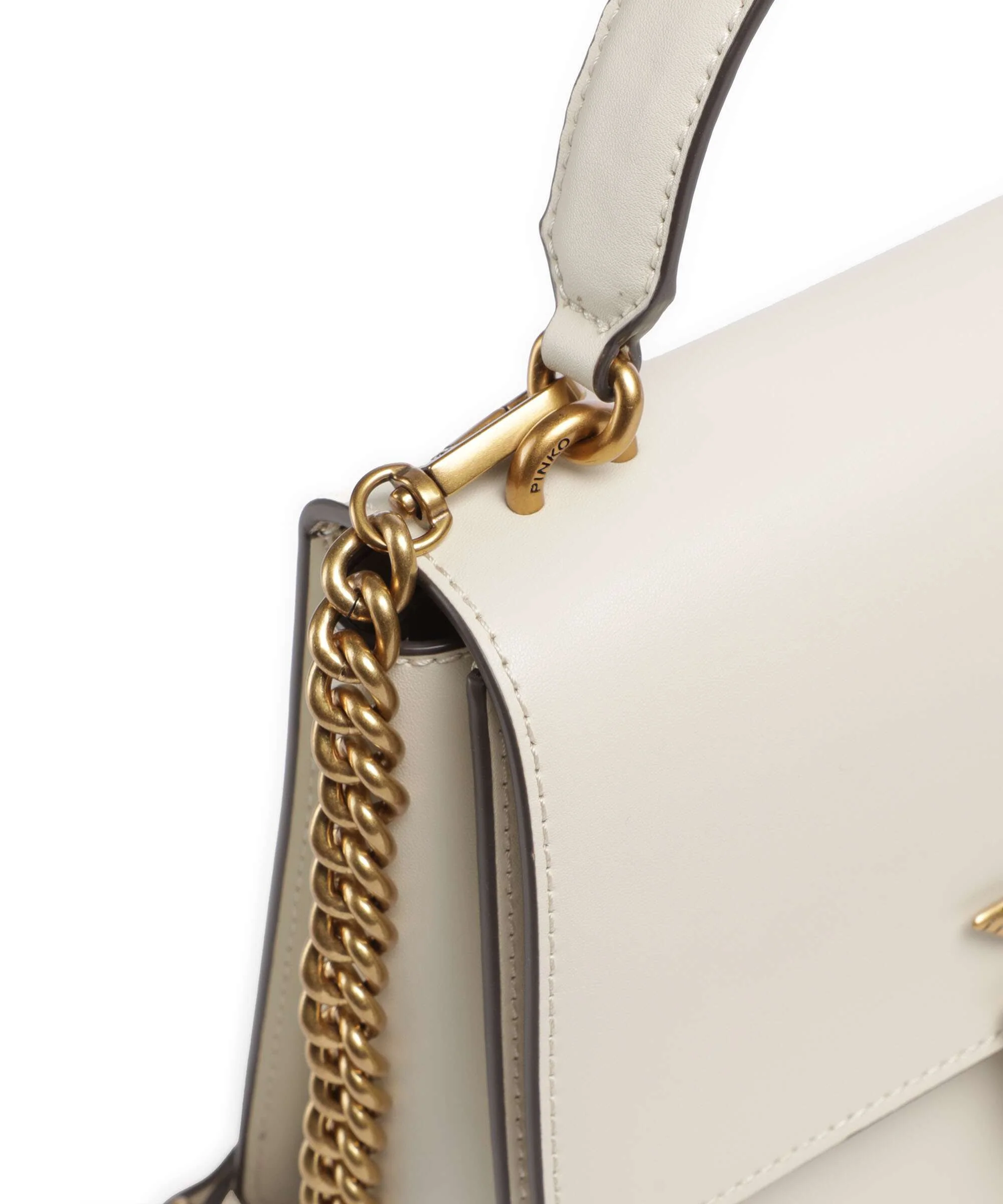 Pinko Love One Classic Handbag bianco seta/antique gold - Image 4