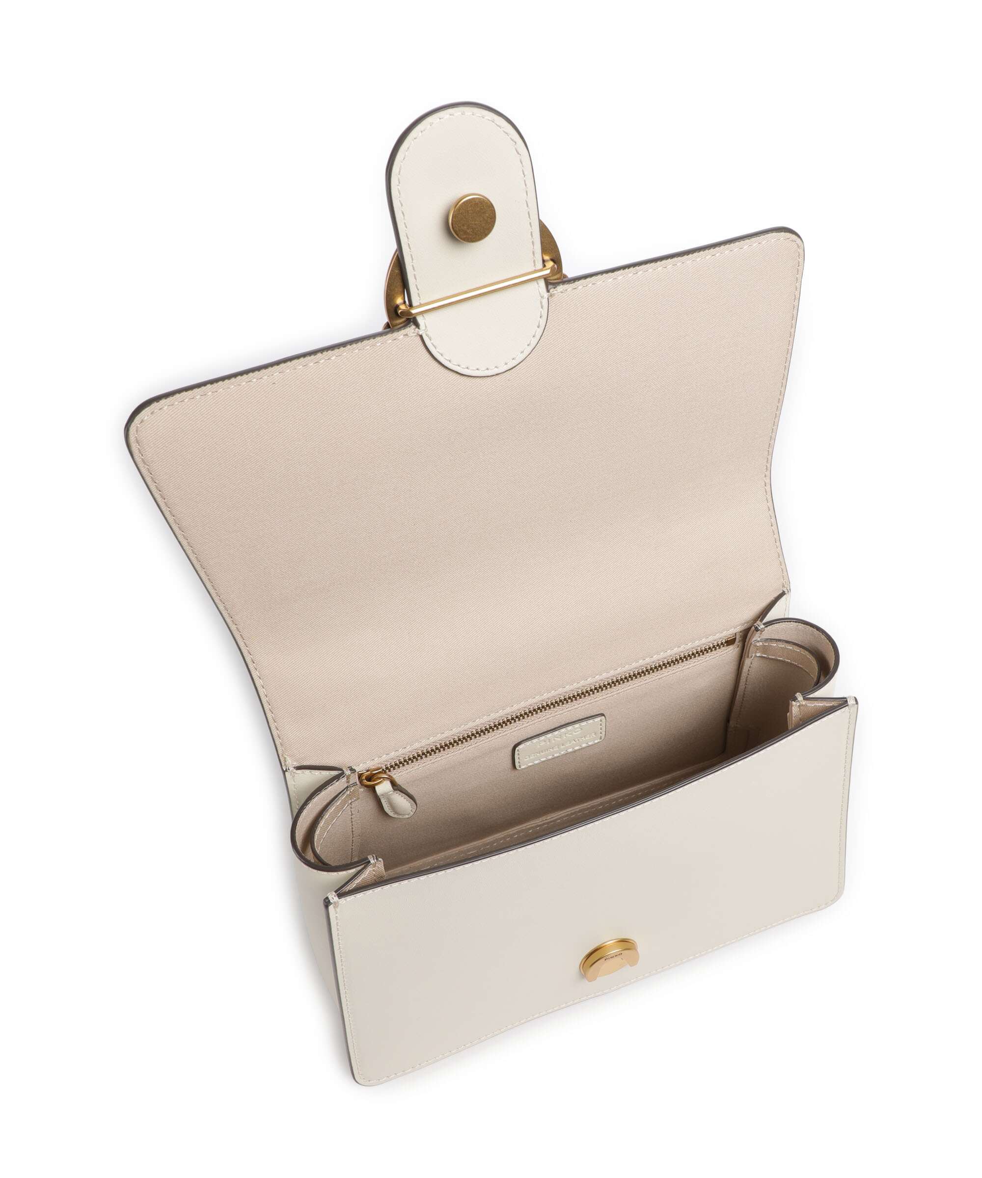 Pinko Love One Classic Handbag bianco seta/antique gold - Image 6