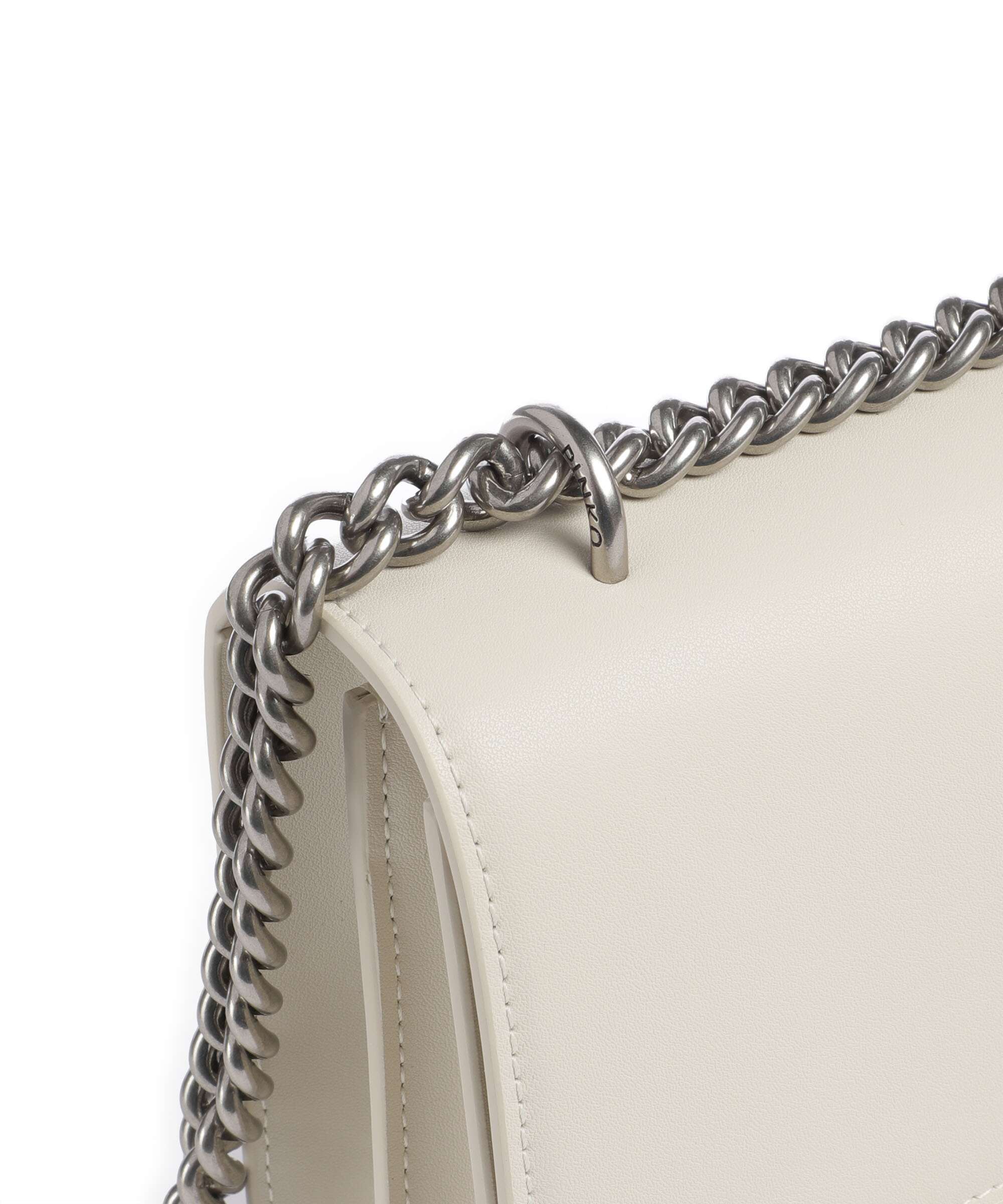 Pinko Love One Classic Shoulder bag bianco seta/old silver - Image 5