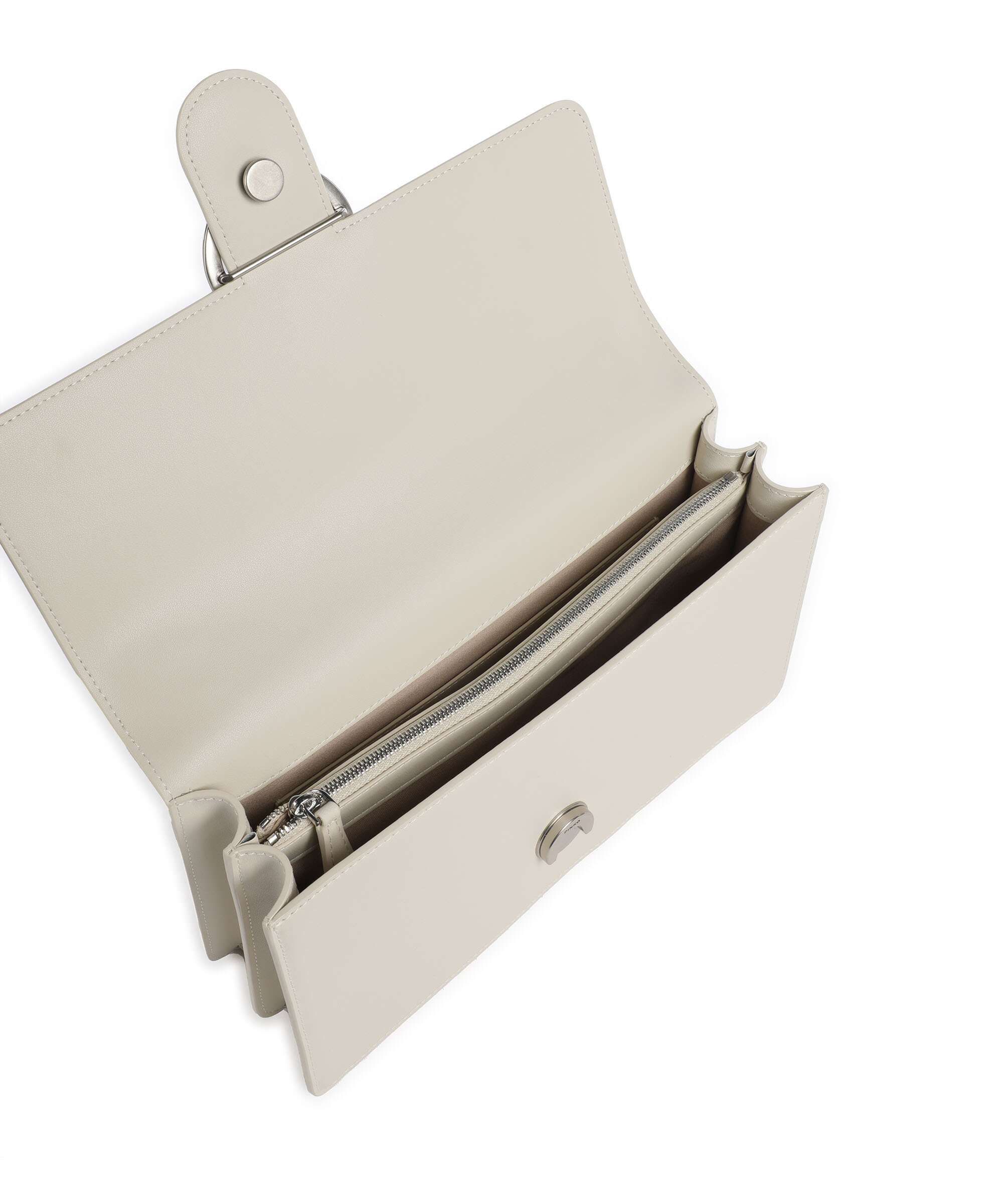 Pinko Love One Classic Shoulder bag bianco seta/old silver - Image 7