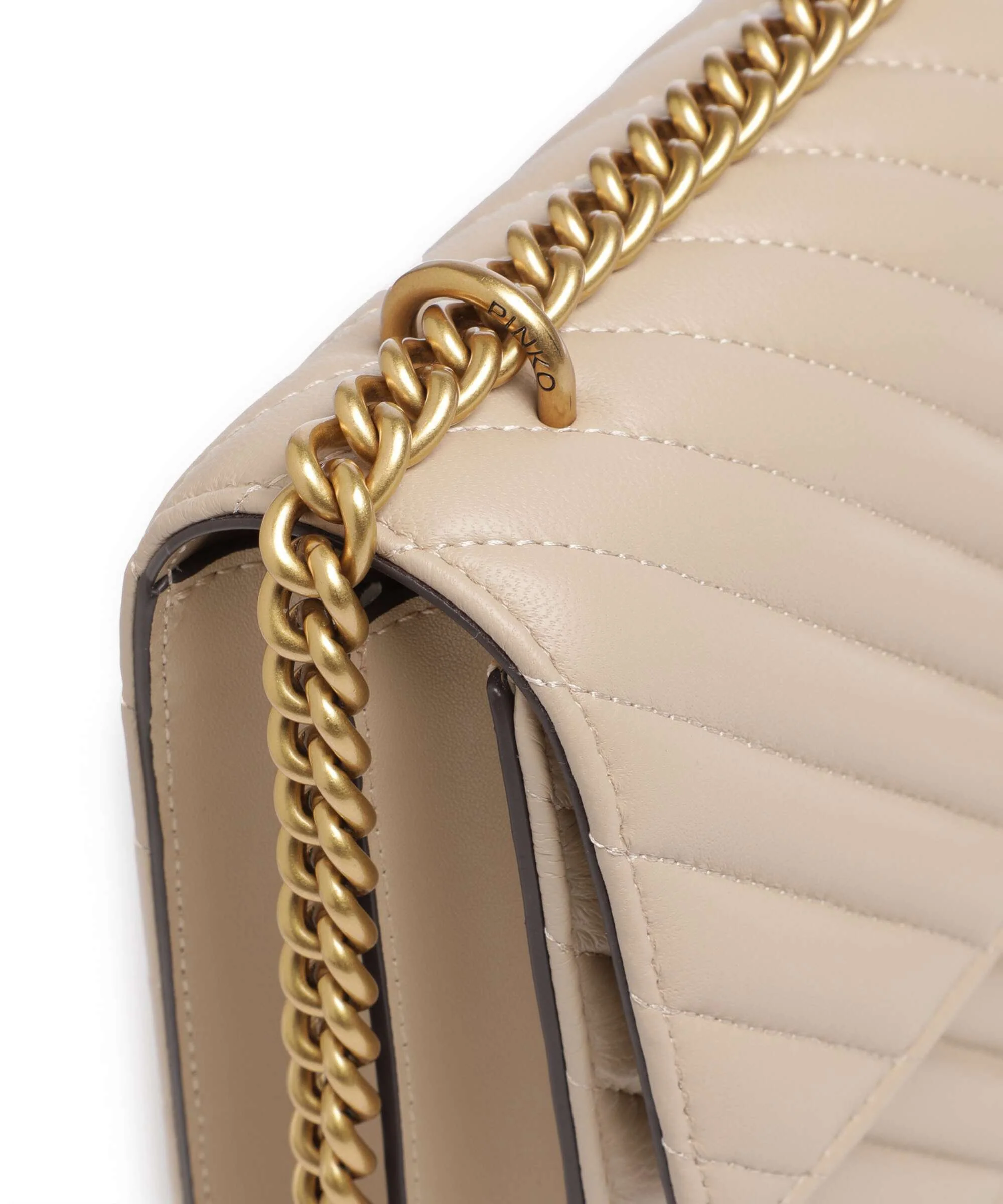 Pinko Love One Classic Shoulder bag beige/grigio fumo/antique gold - Image 5