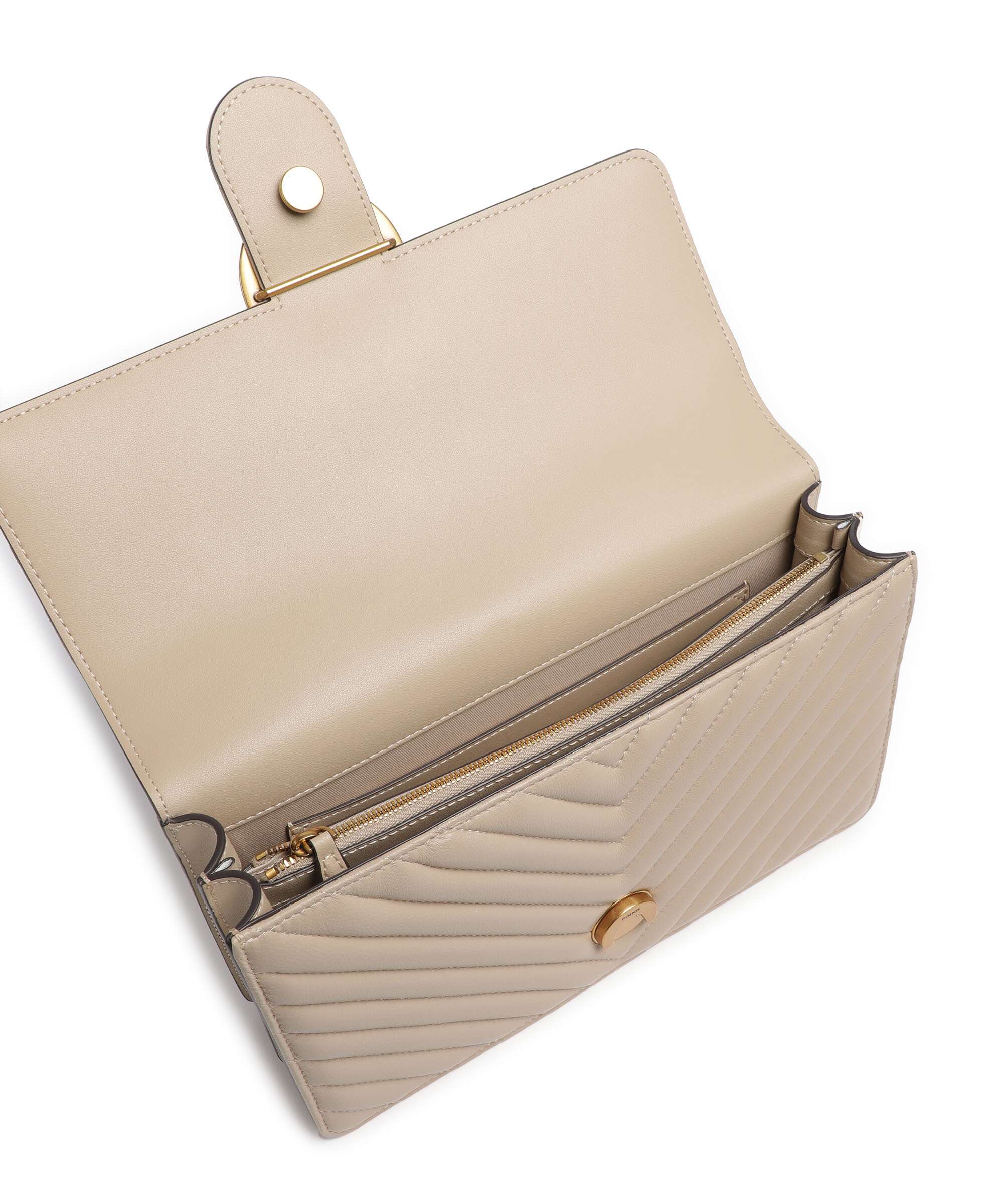 Pinko Love One Classic Shoulder bag beige/grigio fumo/antique gold - Image 7
