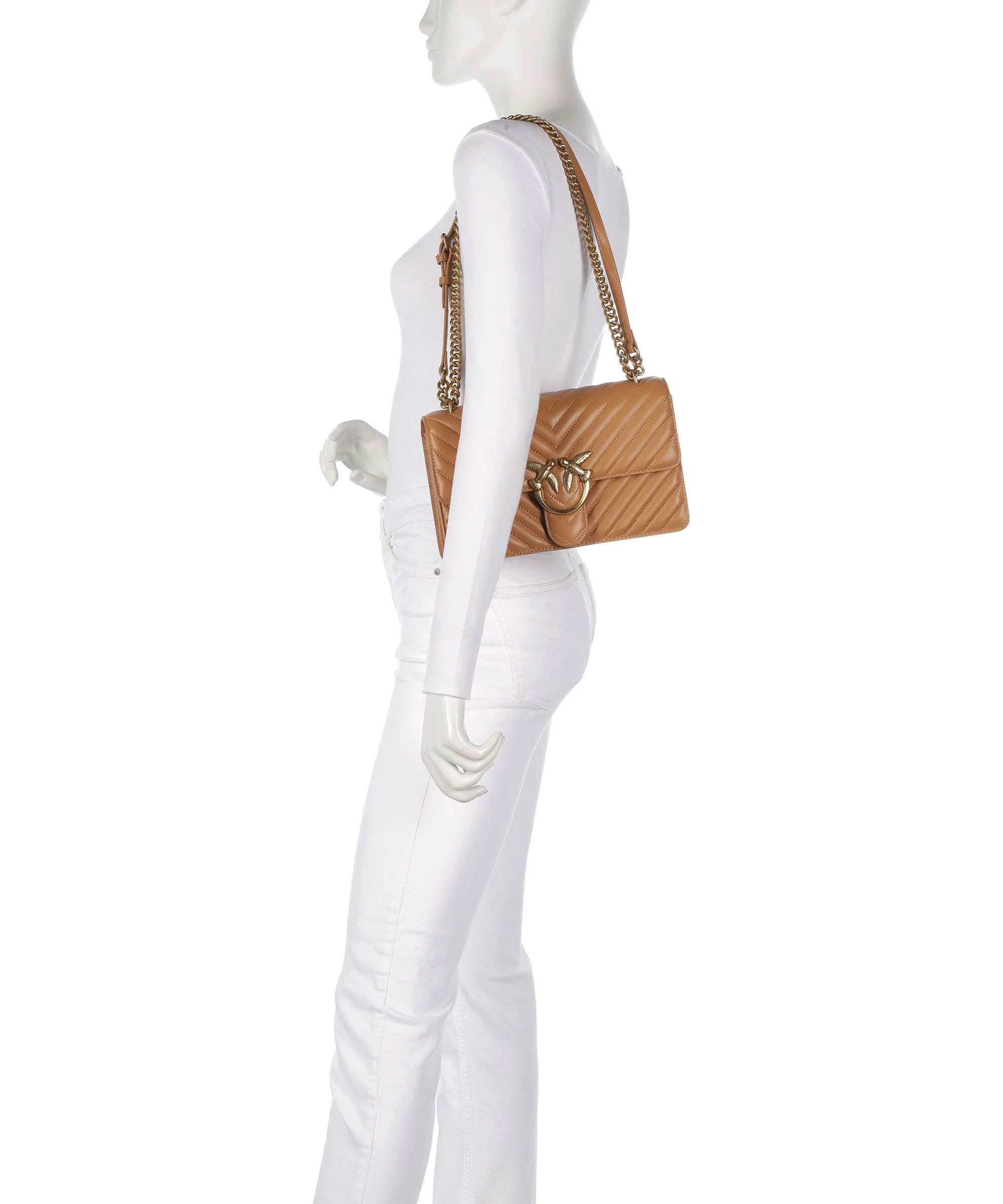 Pinko Love One Classic Shoulder bag torrone/antique gold - Image 3