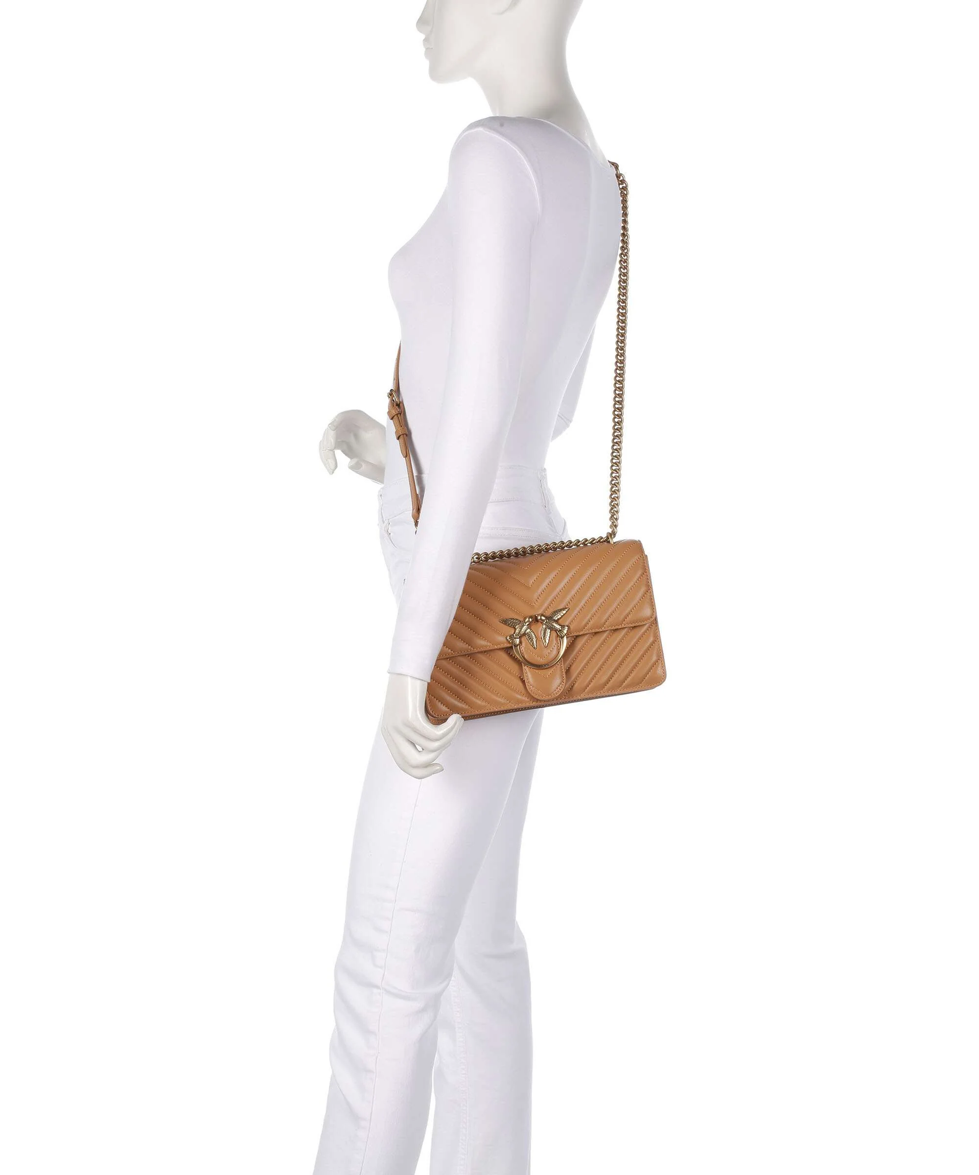 Pinko Love One Classic Shoulder bag torrone/antique gold - Image 4