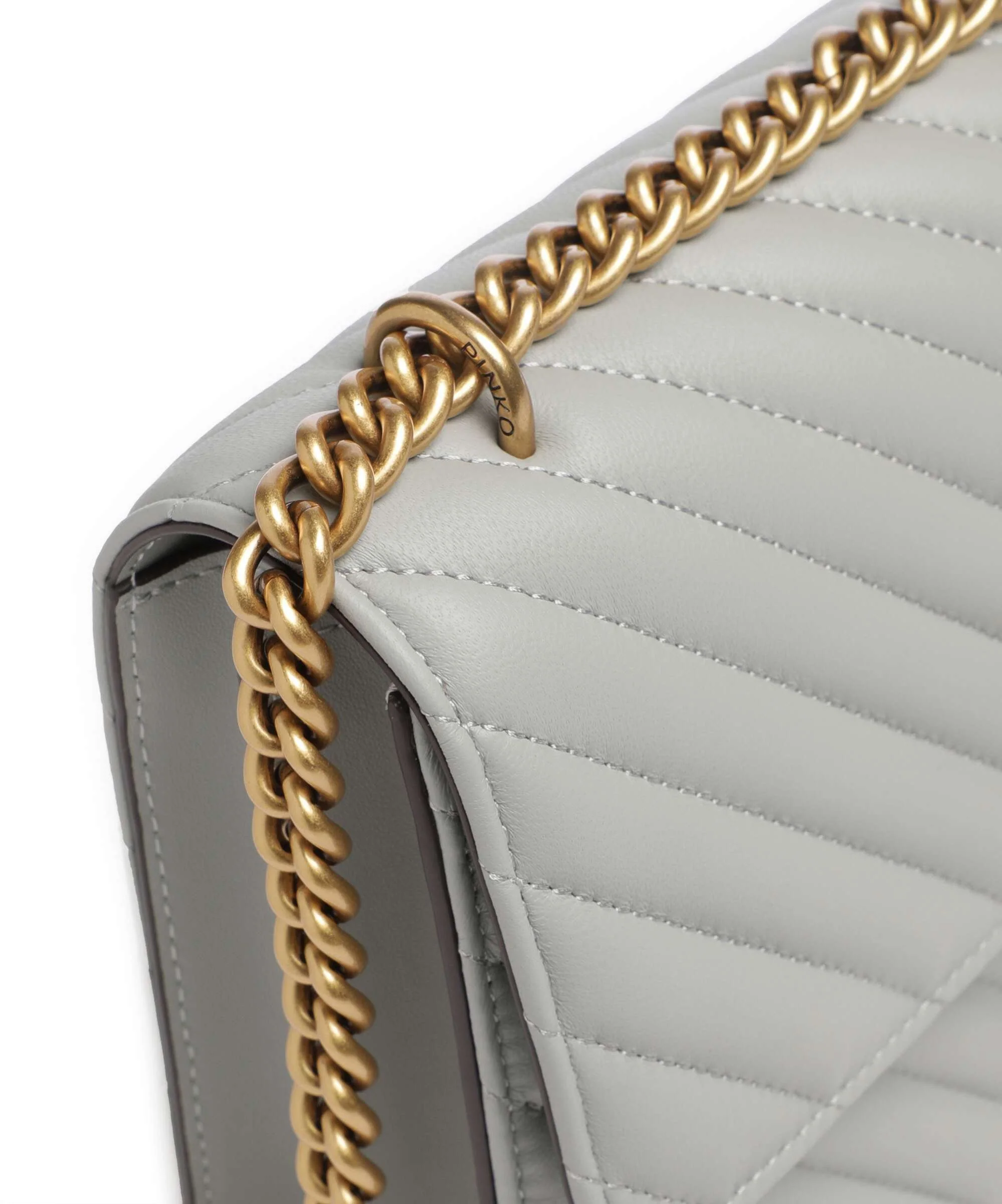Pinko Love One Classic Shoulder bag grigio perla/antique gold - Image 5