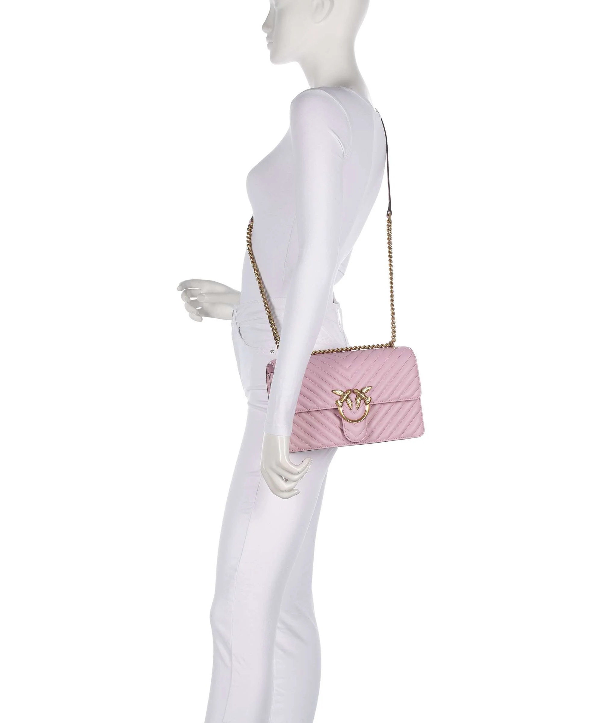 Pinko Love One Classic Shoulder bag rosa chiaro/antique gold - Image 3