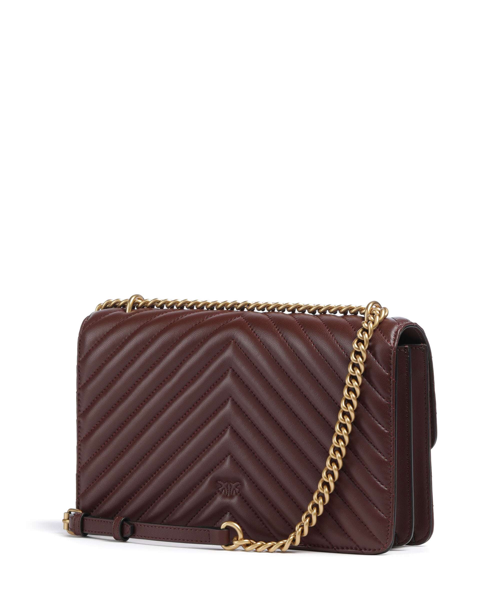 Pinko Love One Classic Shoulder bag rosso vino/antique gold - Image 2