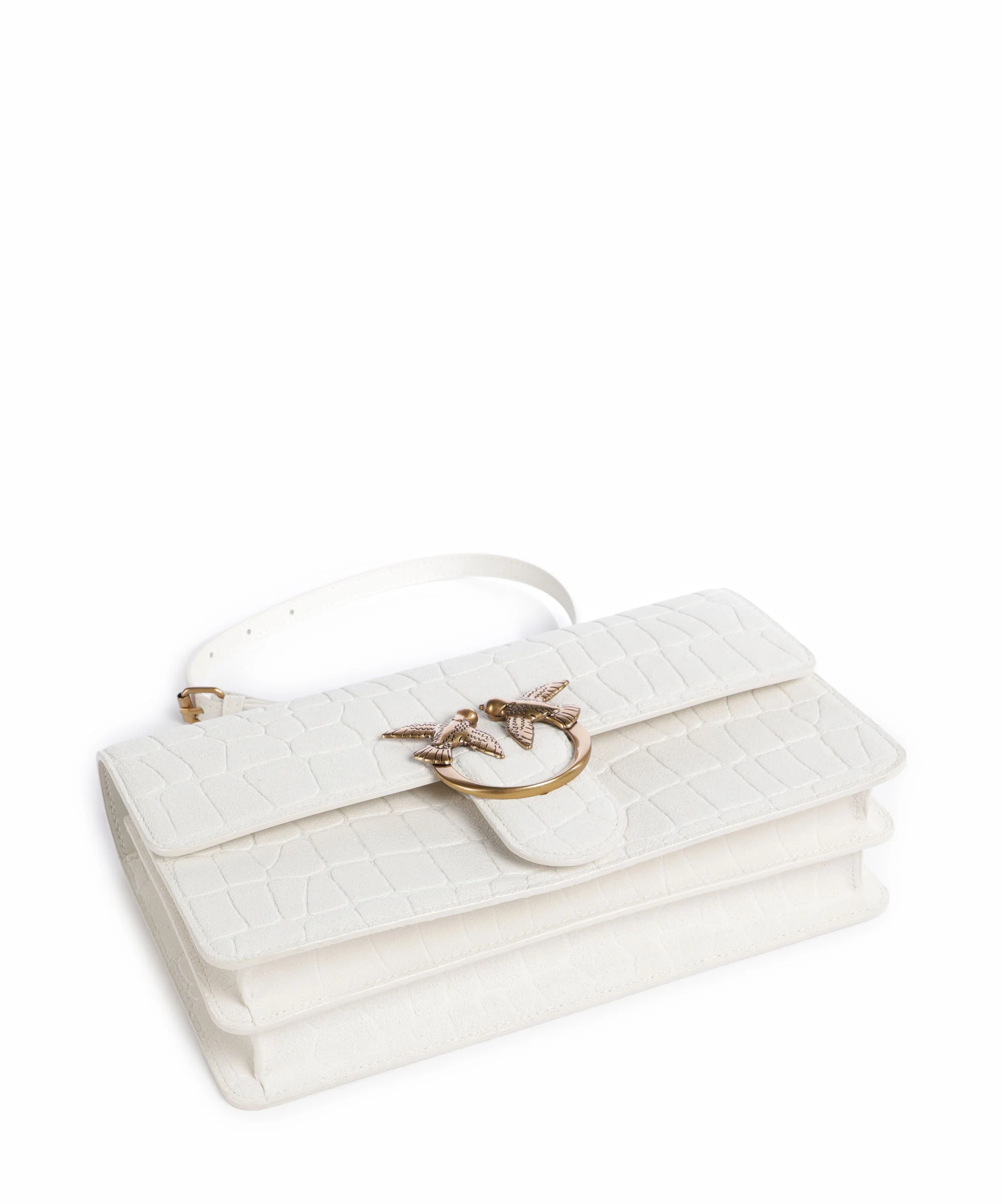 Pinko Love One Classic Shoulder bag bianco nembo/antique gold - Image 5